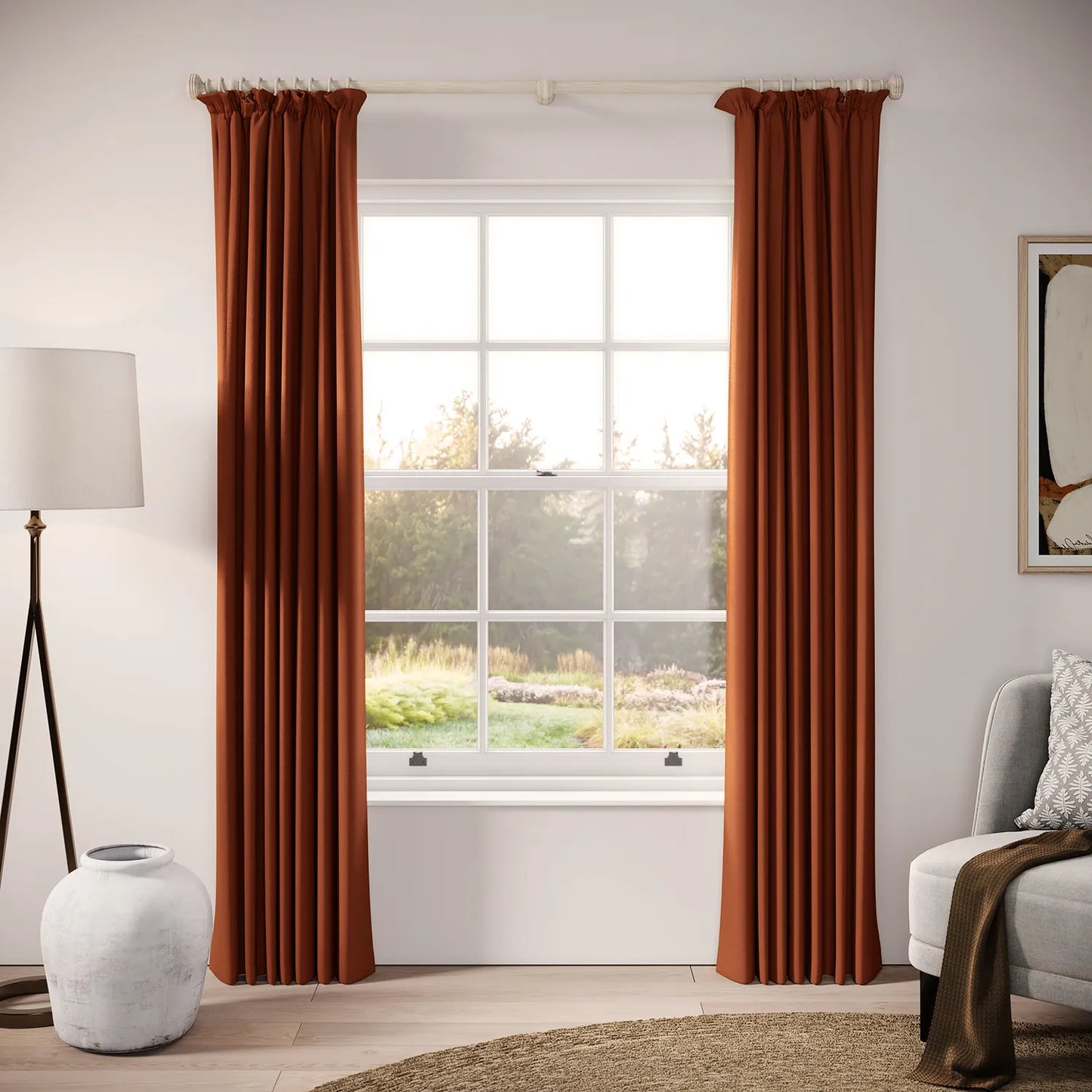 Cwtch Curtains - Linen Blend - Flare