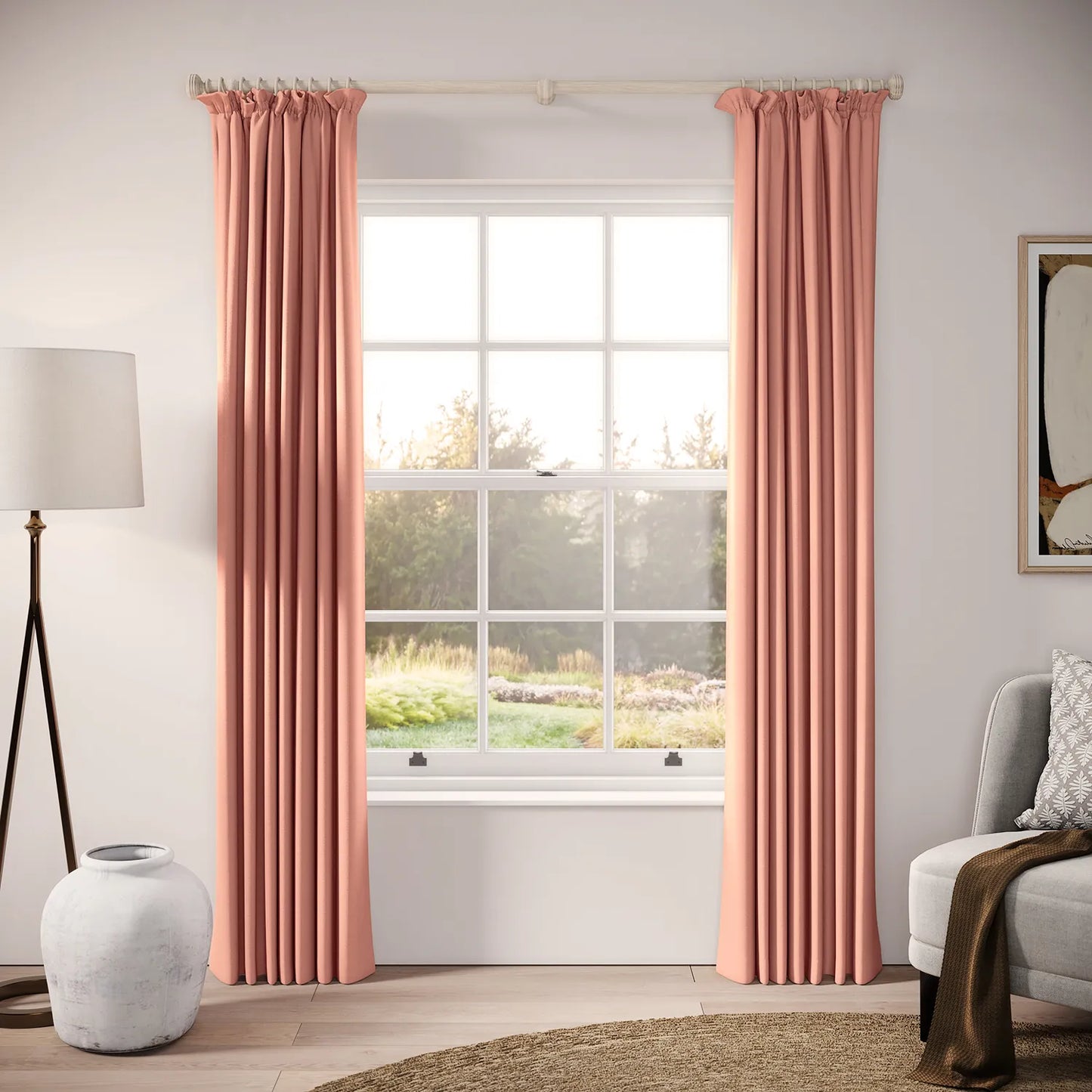 Cwtch Curtains - Linen Blend - Lollipop