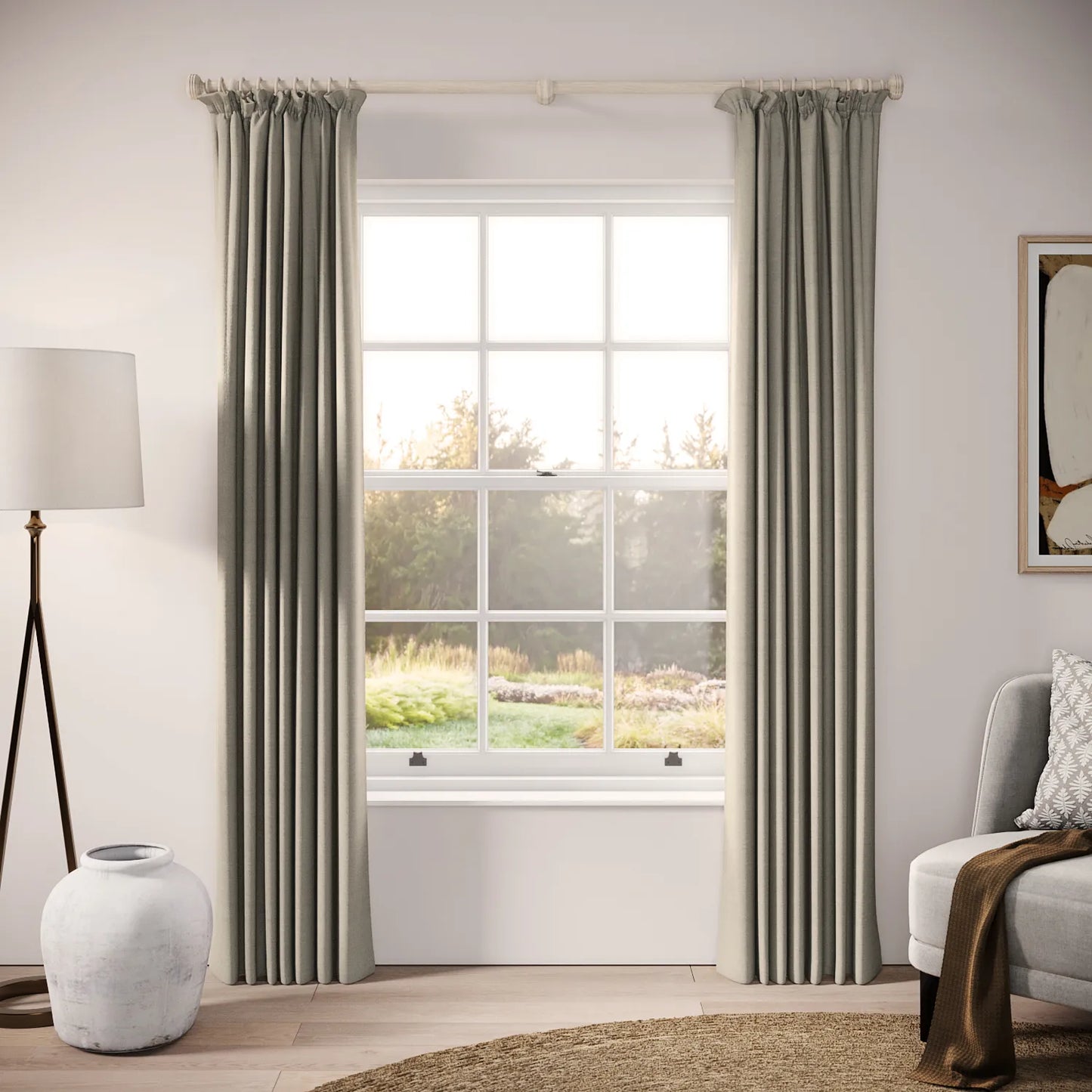 Cwtch Curtains - Pure Linen - Powis Castle