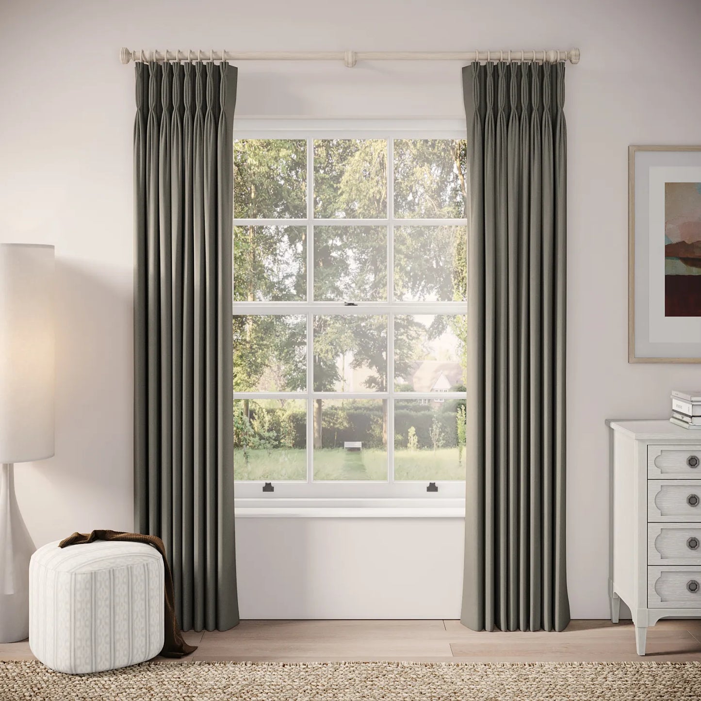 Double Dutch Curtains - Brushed Cotton - Stratus
