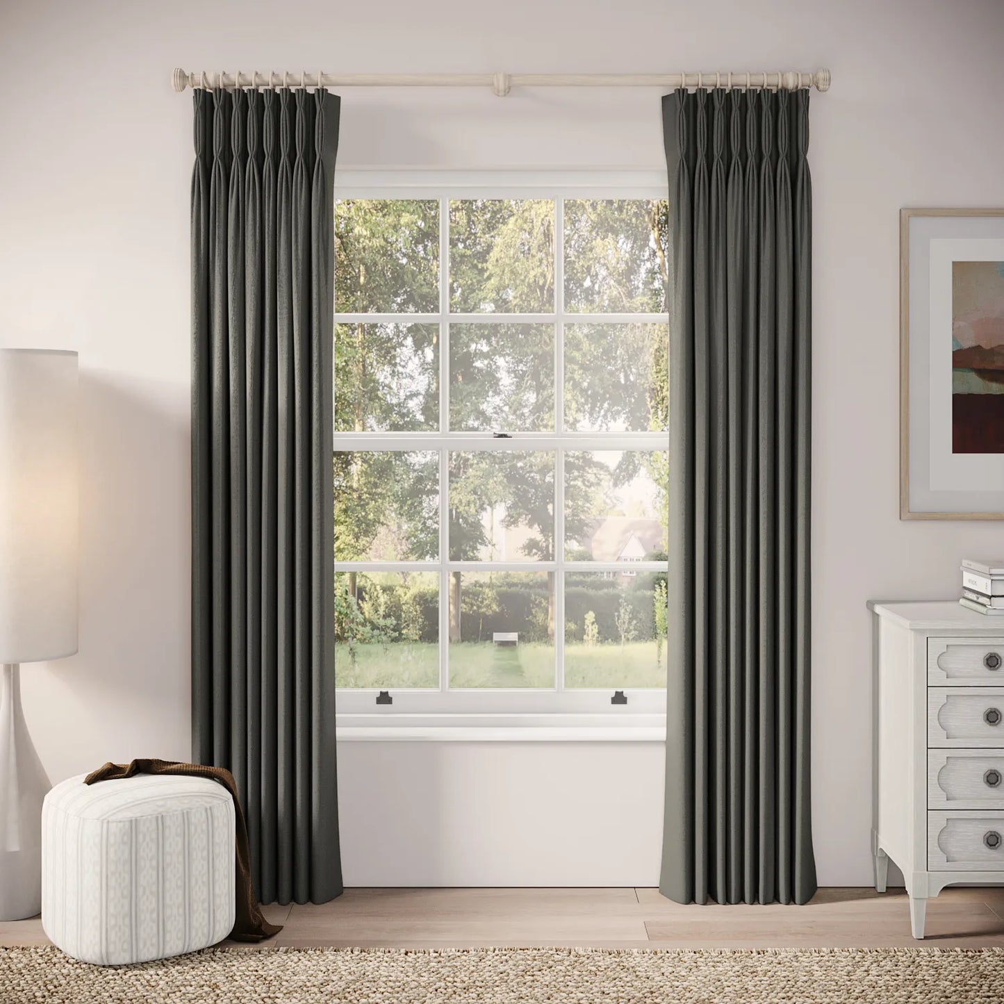 Double Dutch Curtains - Eco Weave - Nimbus