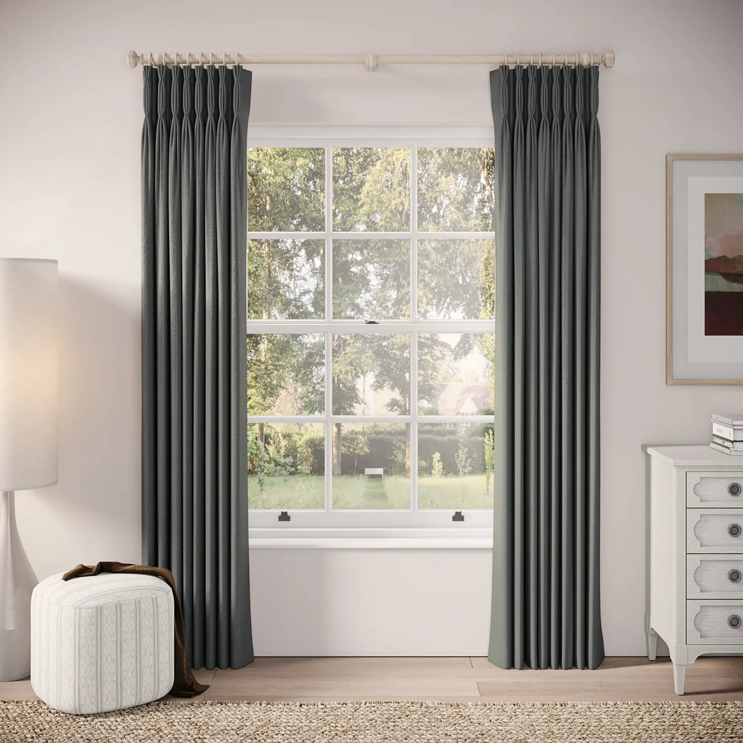 Double Dutch Curtains - Eco Weave - Plunge