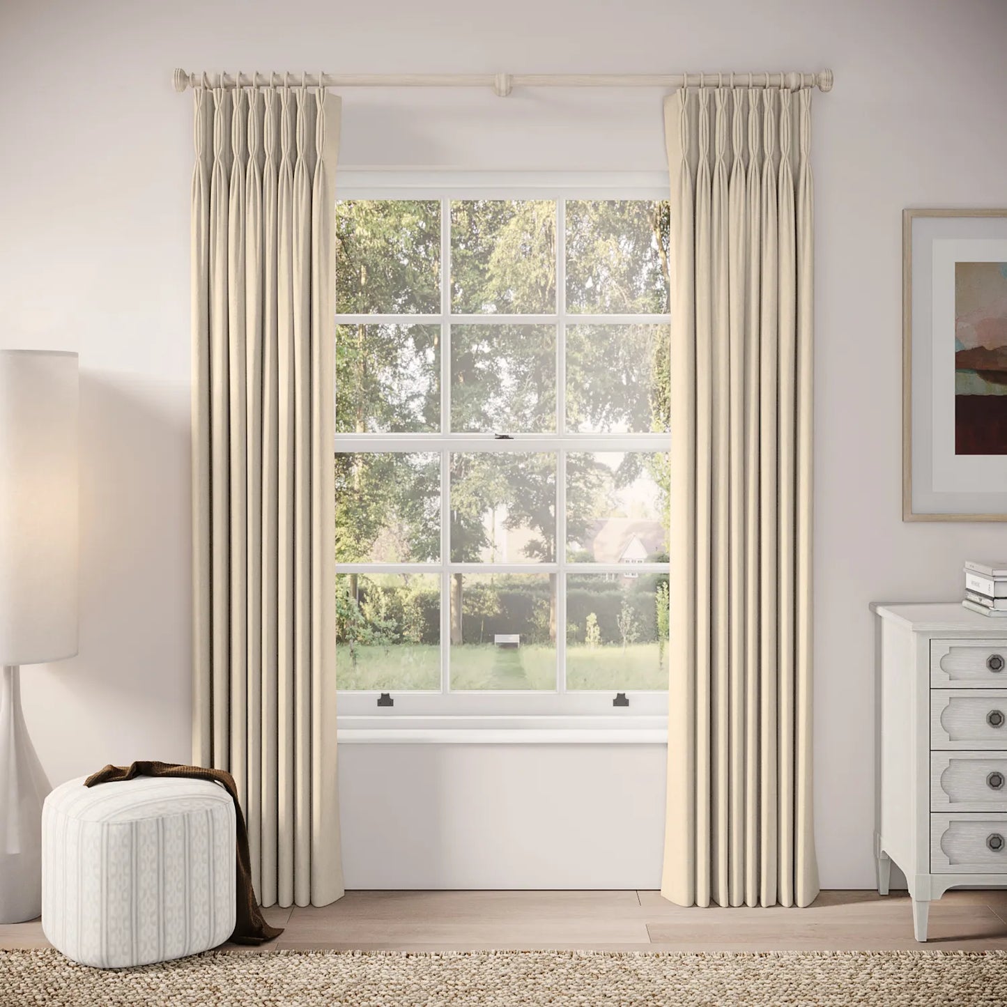 Double Dutch Curtains - House Fabric - Dunnock
