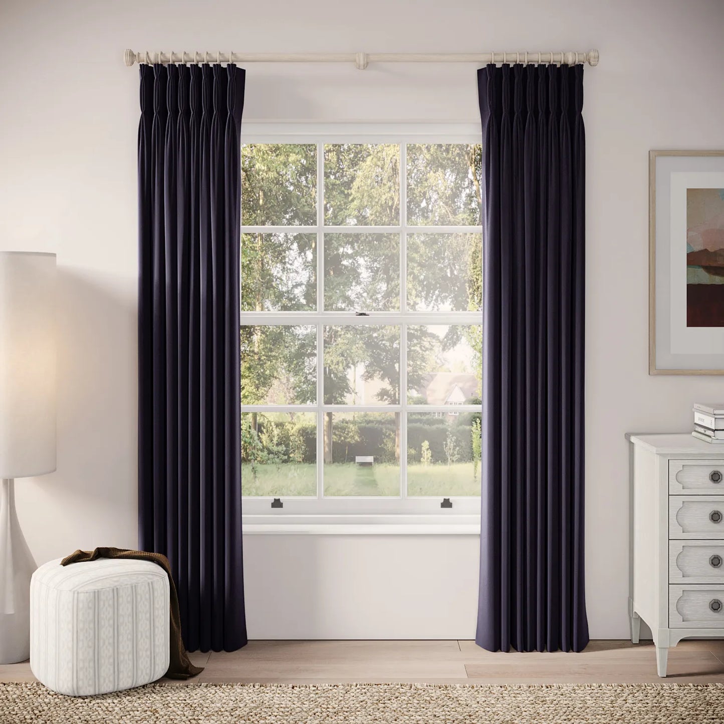 Double Dutch Curtains - Soft Velvet - Bramble Jam