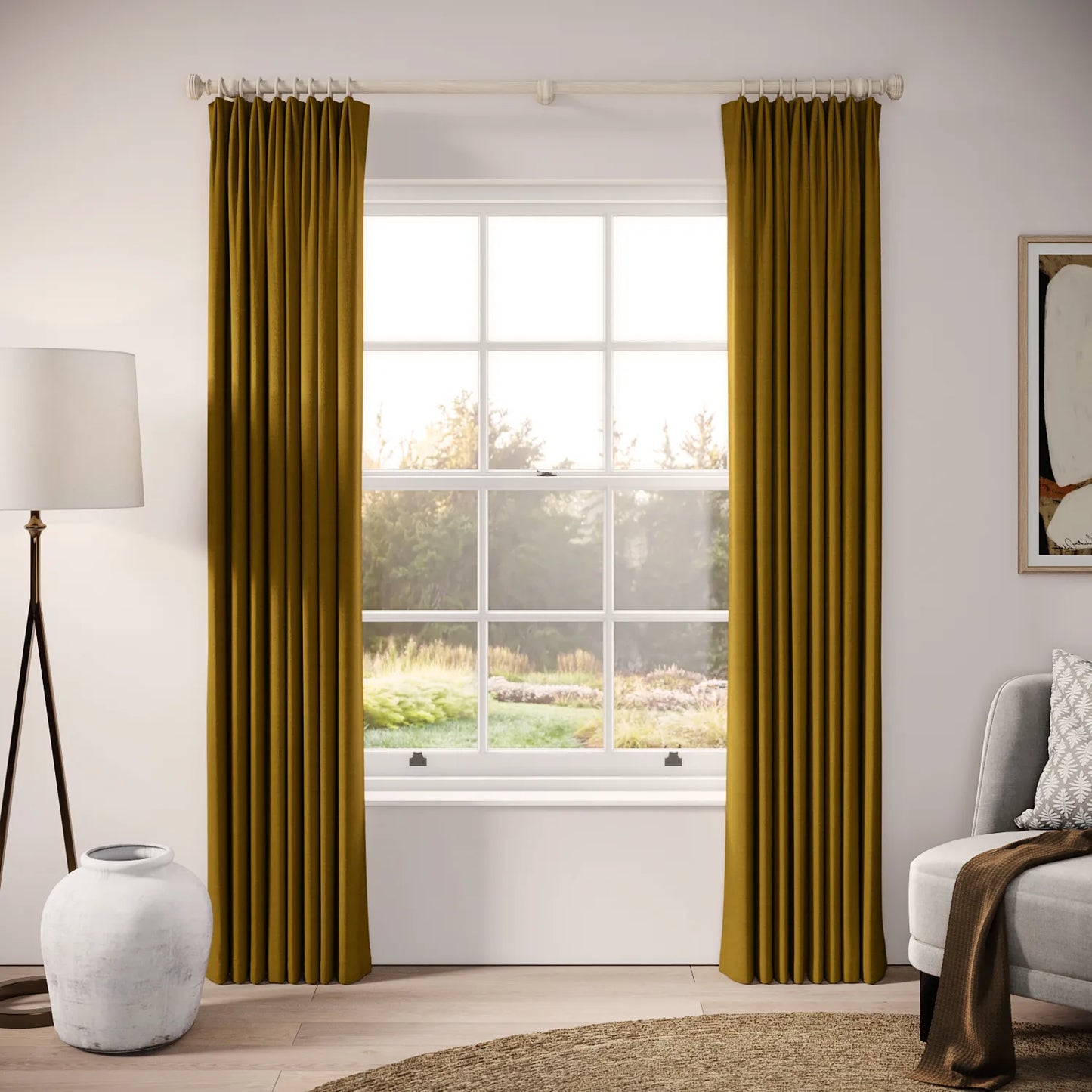 Fido Curtains - Pure Linen - Cezanne