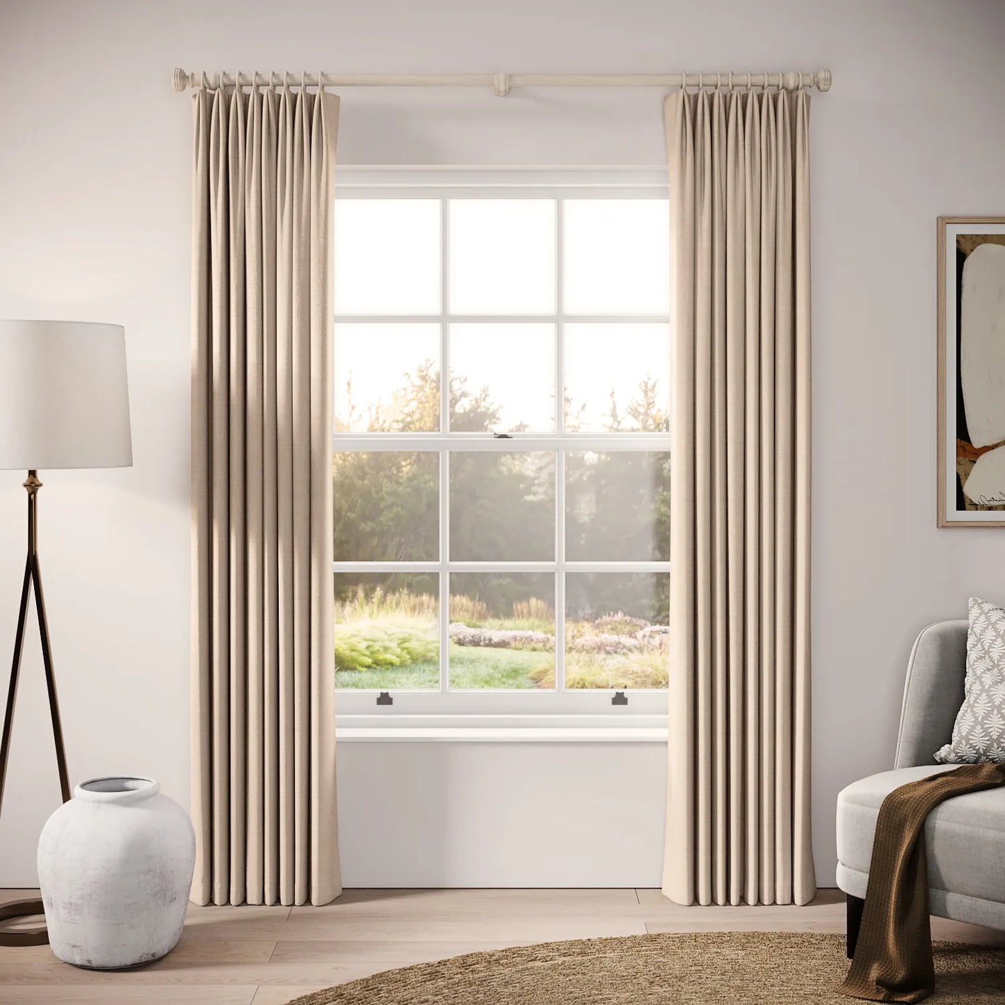 Fido Curtains - Pure Linen - Conch
