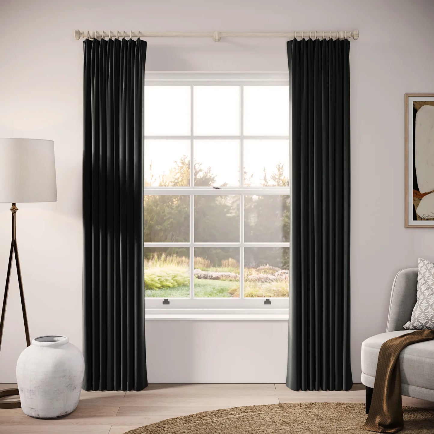 Fido Curtains - Soft Velvet - Void