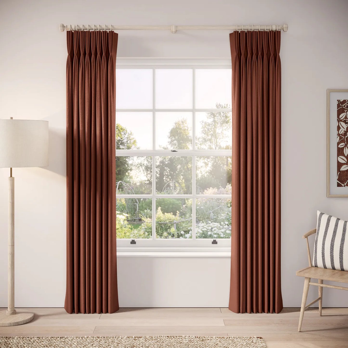 His Nibs Curtains - Eco Weave - Brimstone