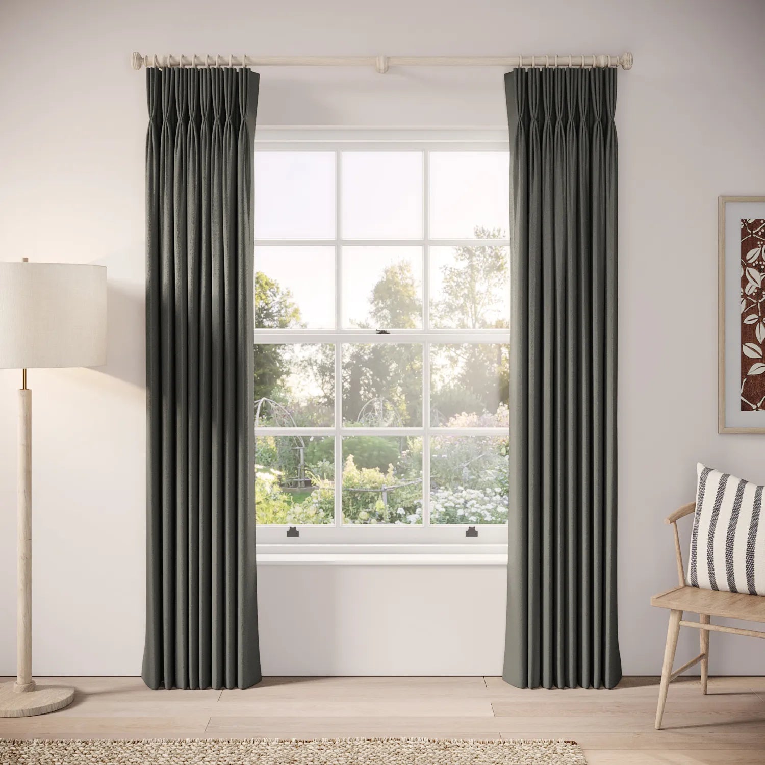 His Nibs Curtains - Eco Weave - Nimbus