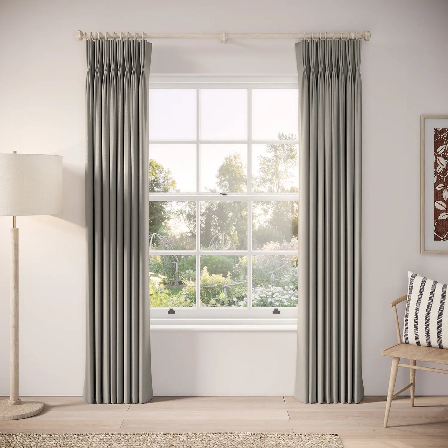 His Nibs Curtains - Linen Blend - St Clements
