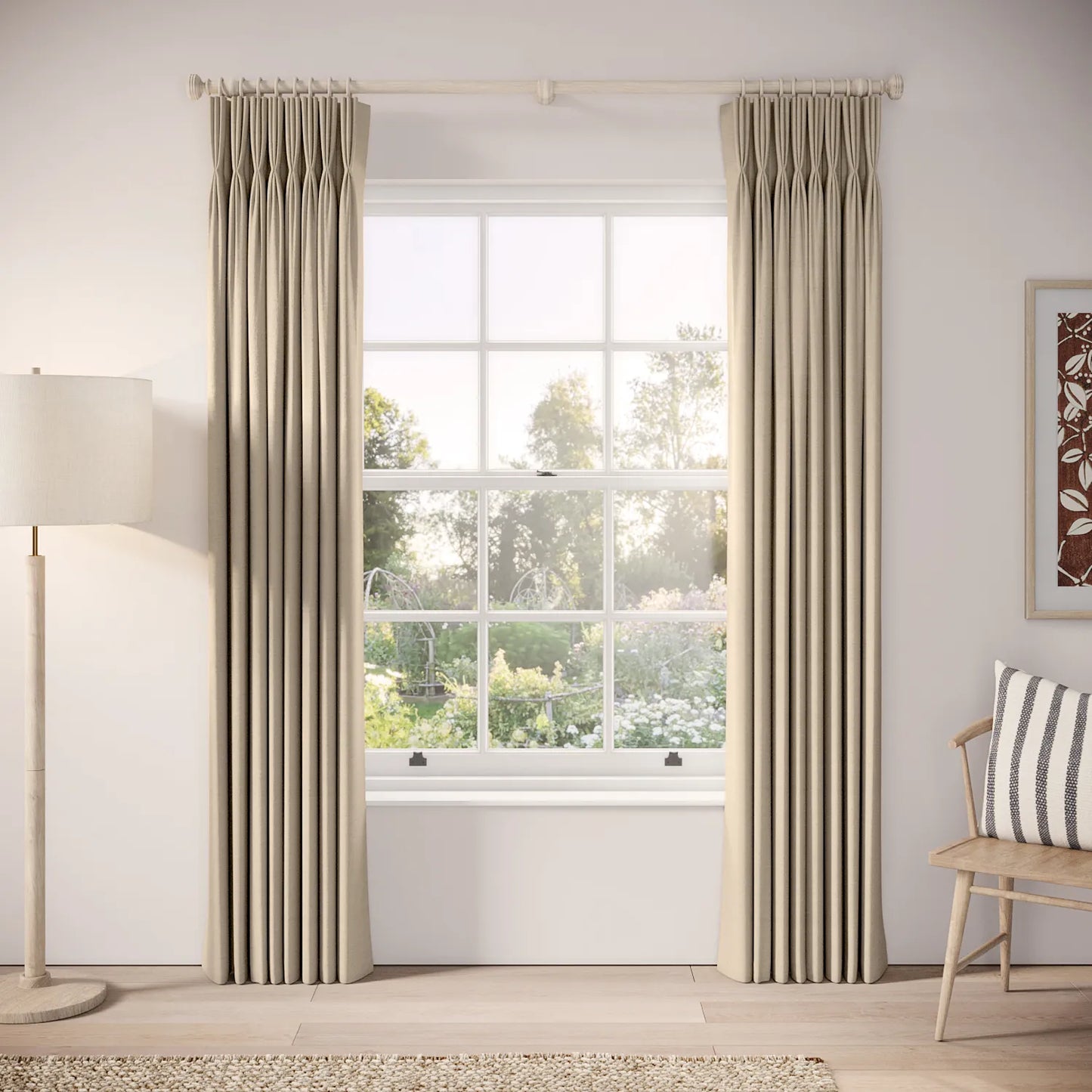 His Nibs Curtains - Pure Linen - Biscotti
