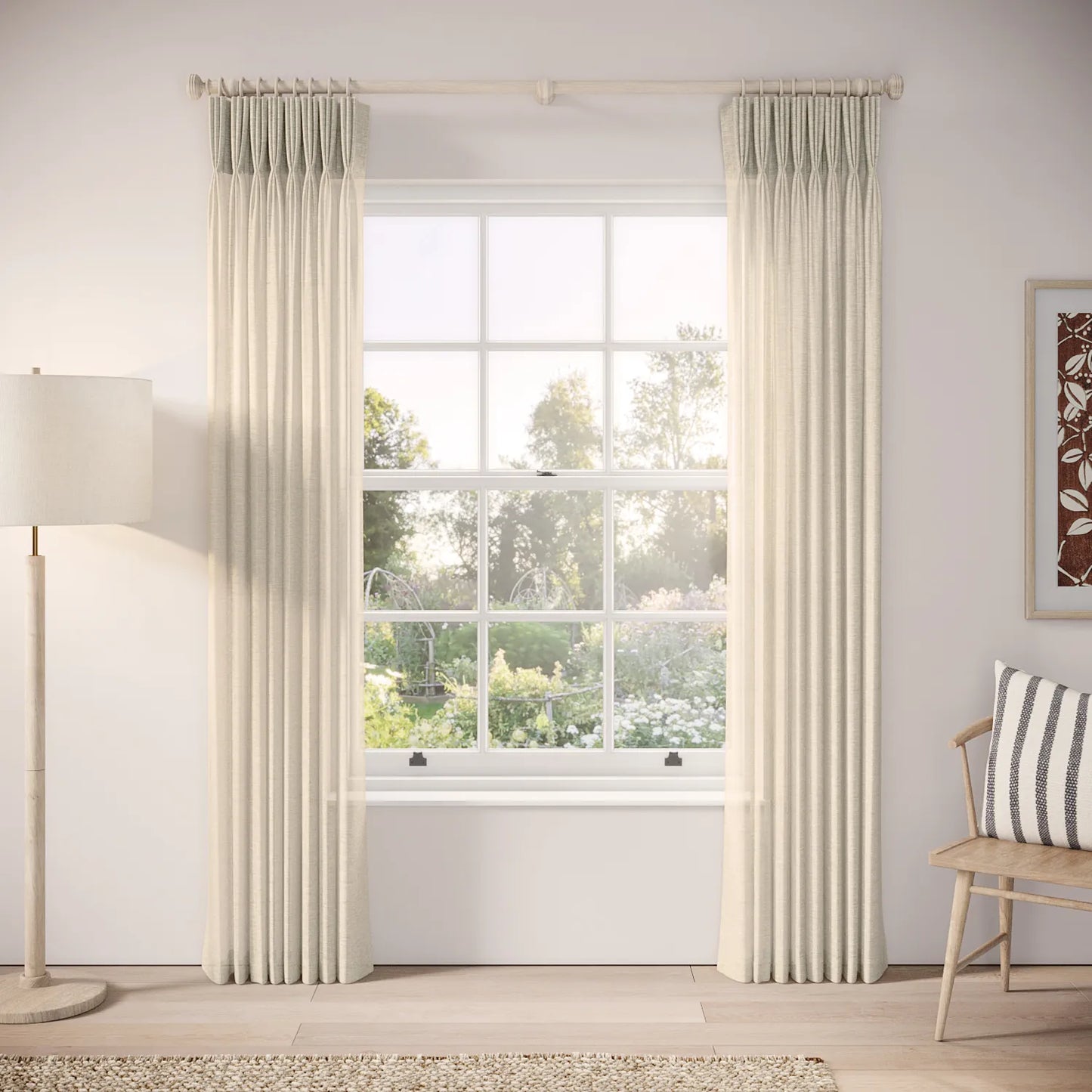 His Nibs Curtains - Slubby Sheer - Nutty