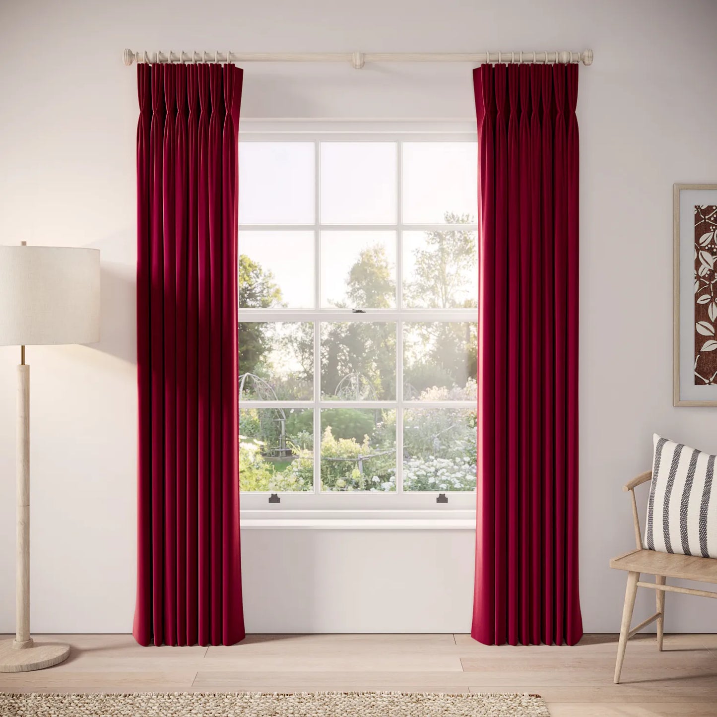 His Nibs Curtains - Soft Velvet - Ruby Tuesday