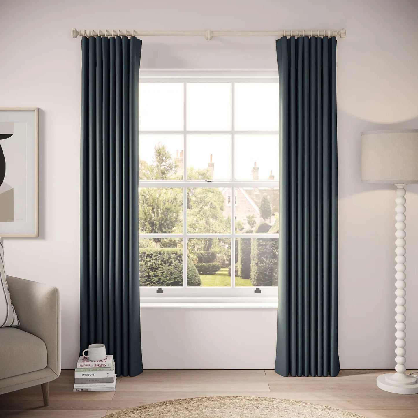 Lazy Sunday Curtains - Brushed Cotton - Master Mariner
