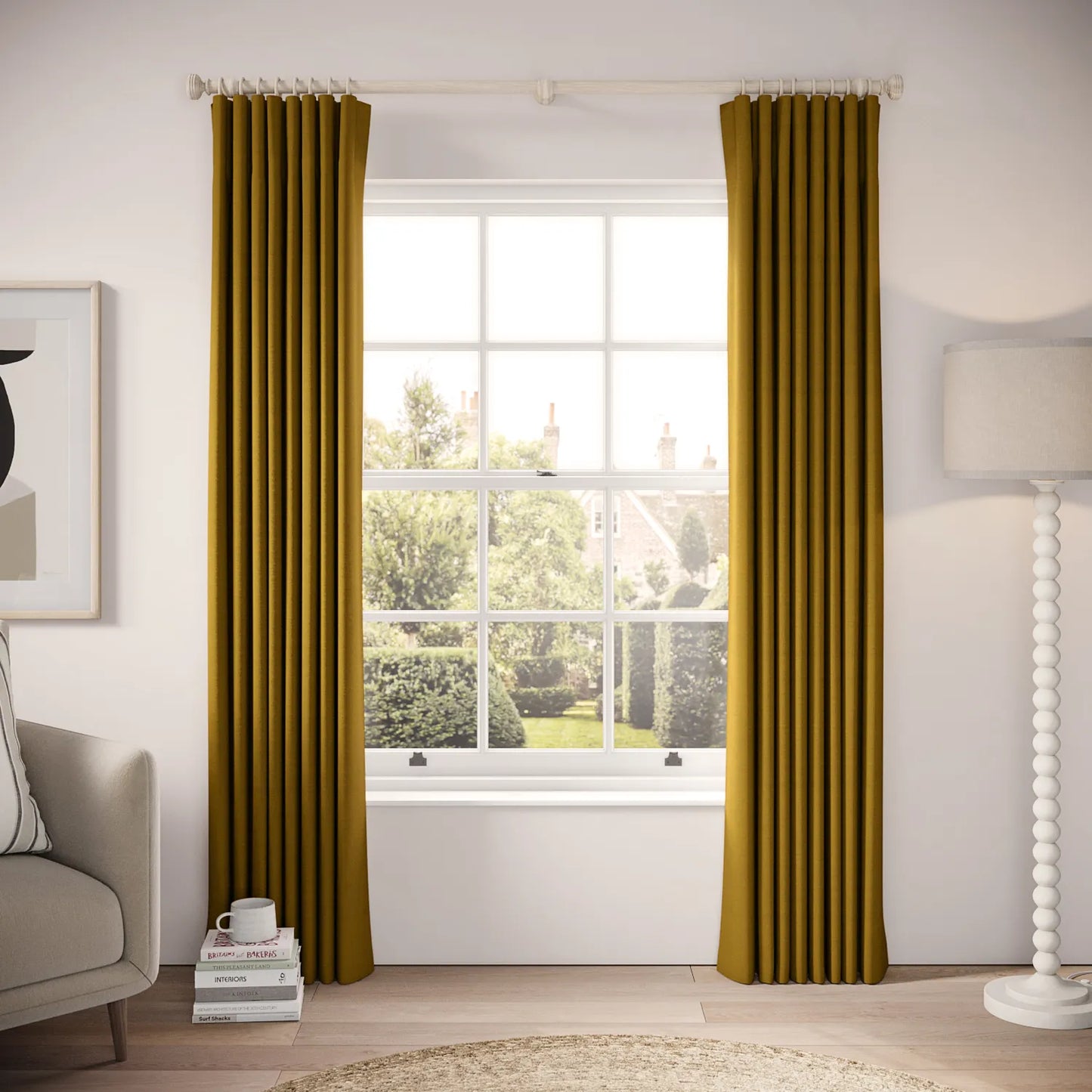 Lazy Sunday Curtains - Pure Linen - Cezanne
