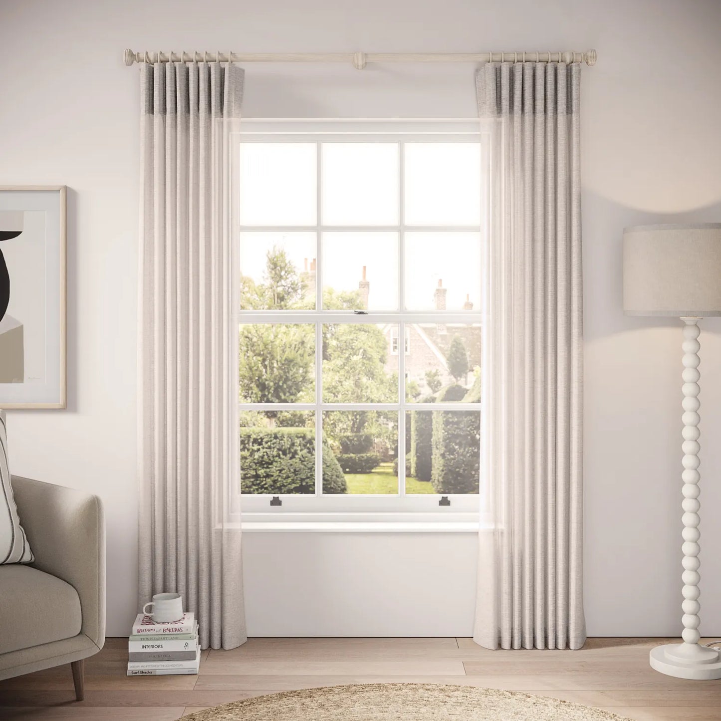 Lazy Sunday Curtains - Slubby Sheer - Tasteful