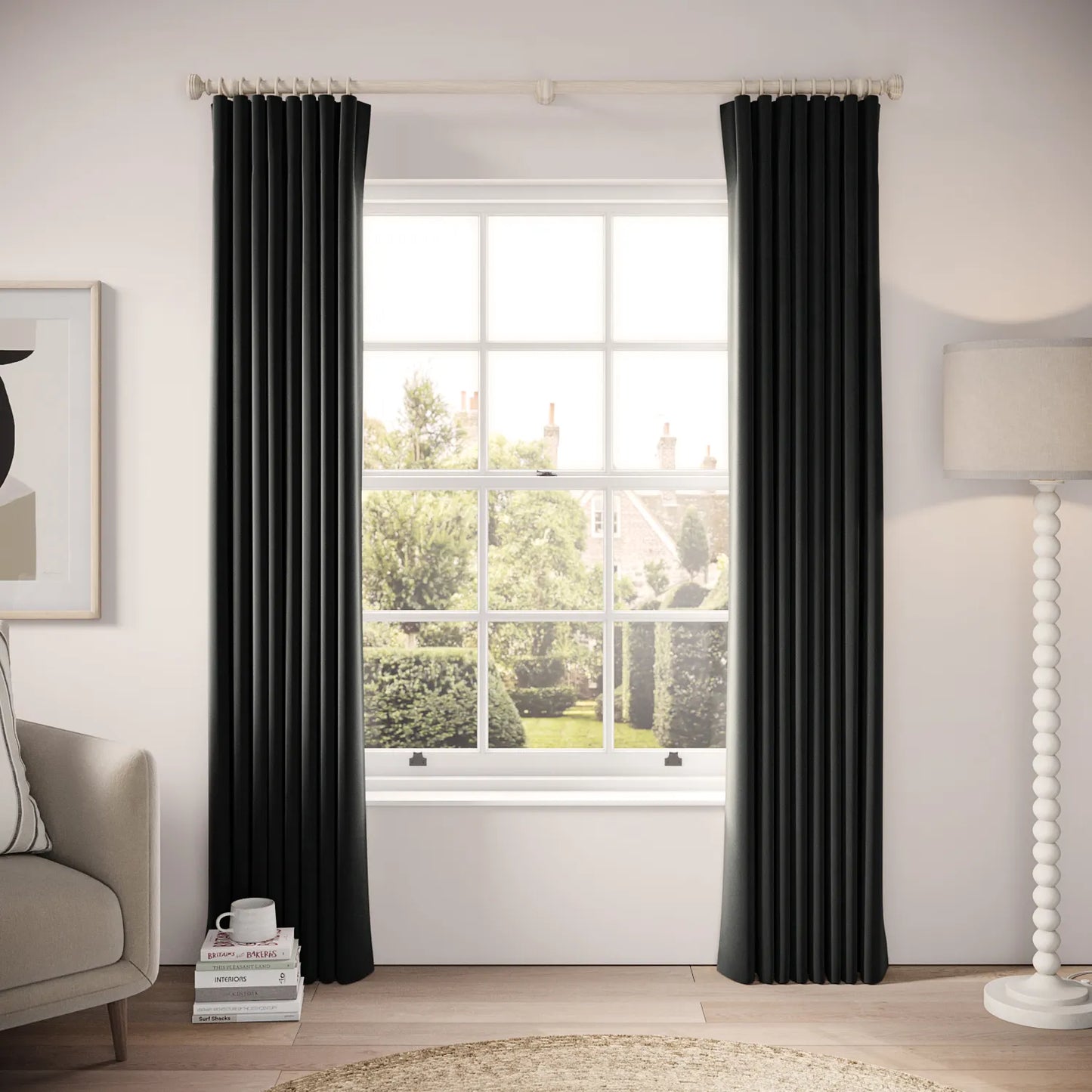 Lazy Sunday Curtains - Soft Velvet - Void