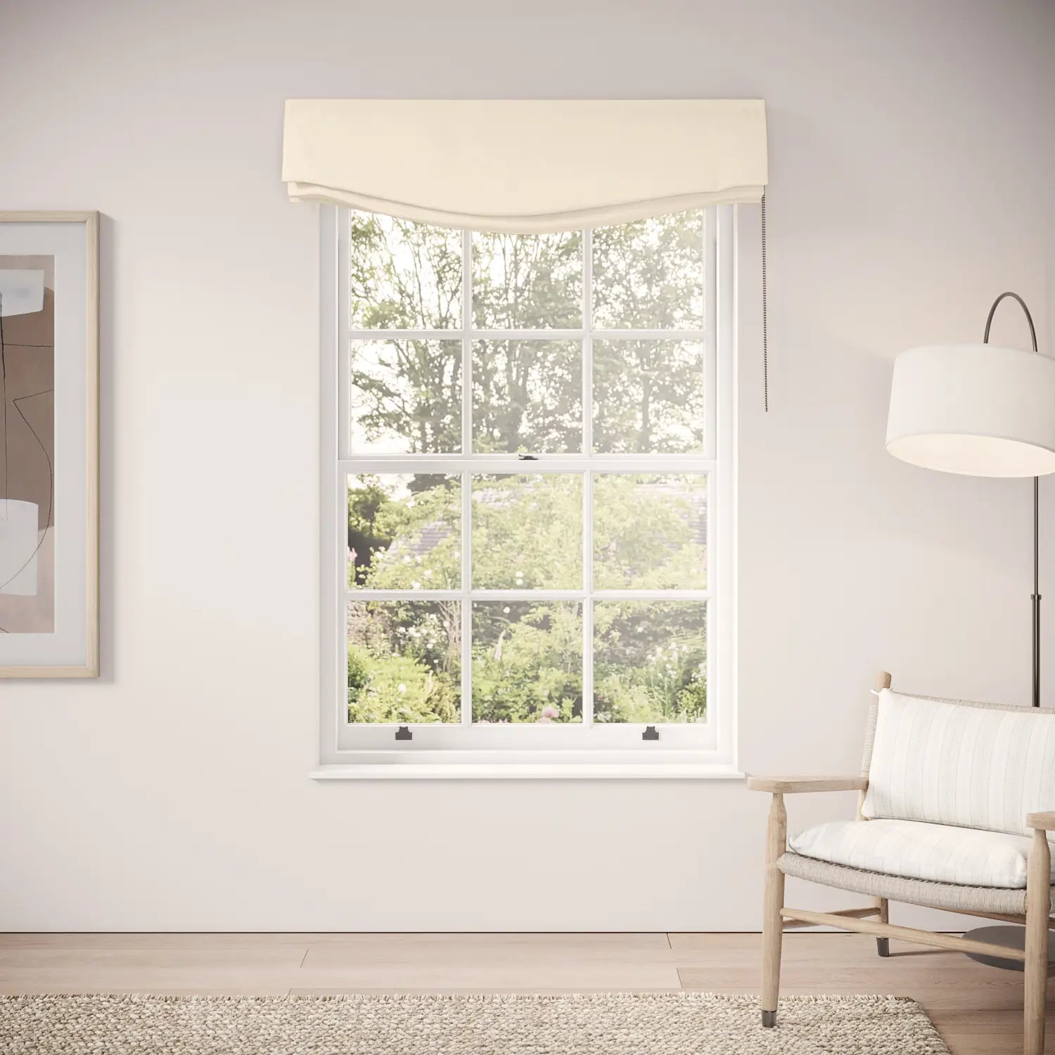 Lumley Blind - Linen Blend - Half Shell