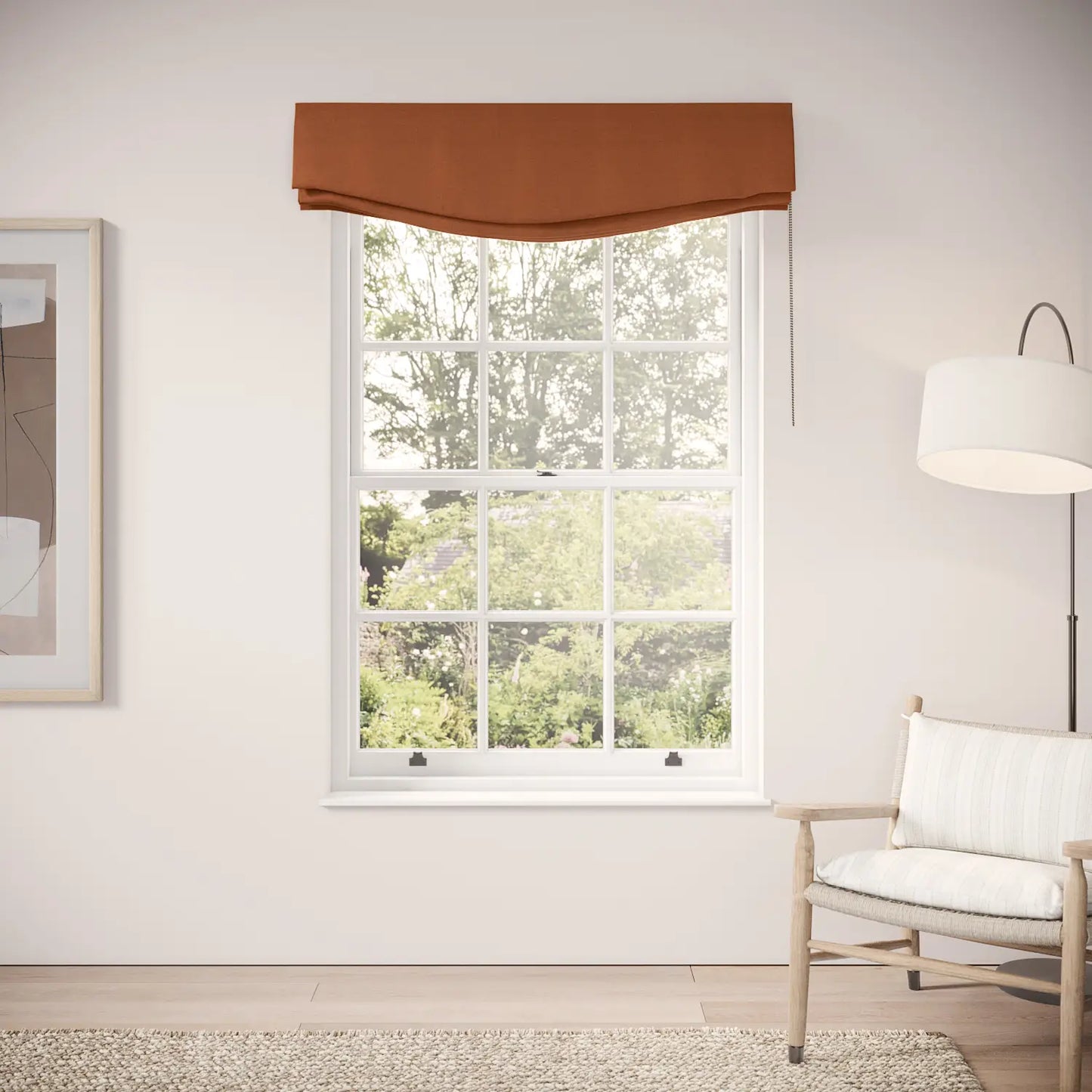 Lumley Blind - Pure Linen - Rusty Bucket