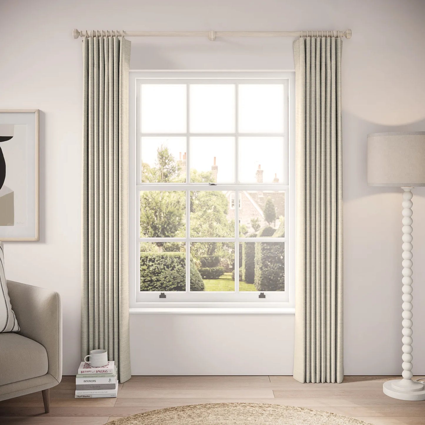 Matchbox Curtains - Eco Boucle - Pebblish