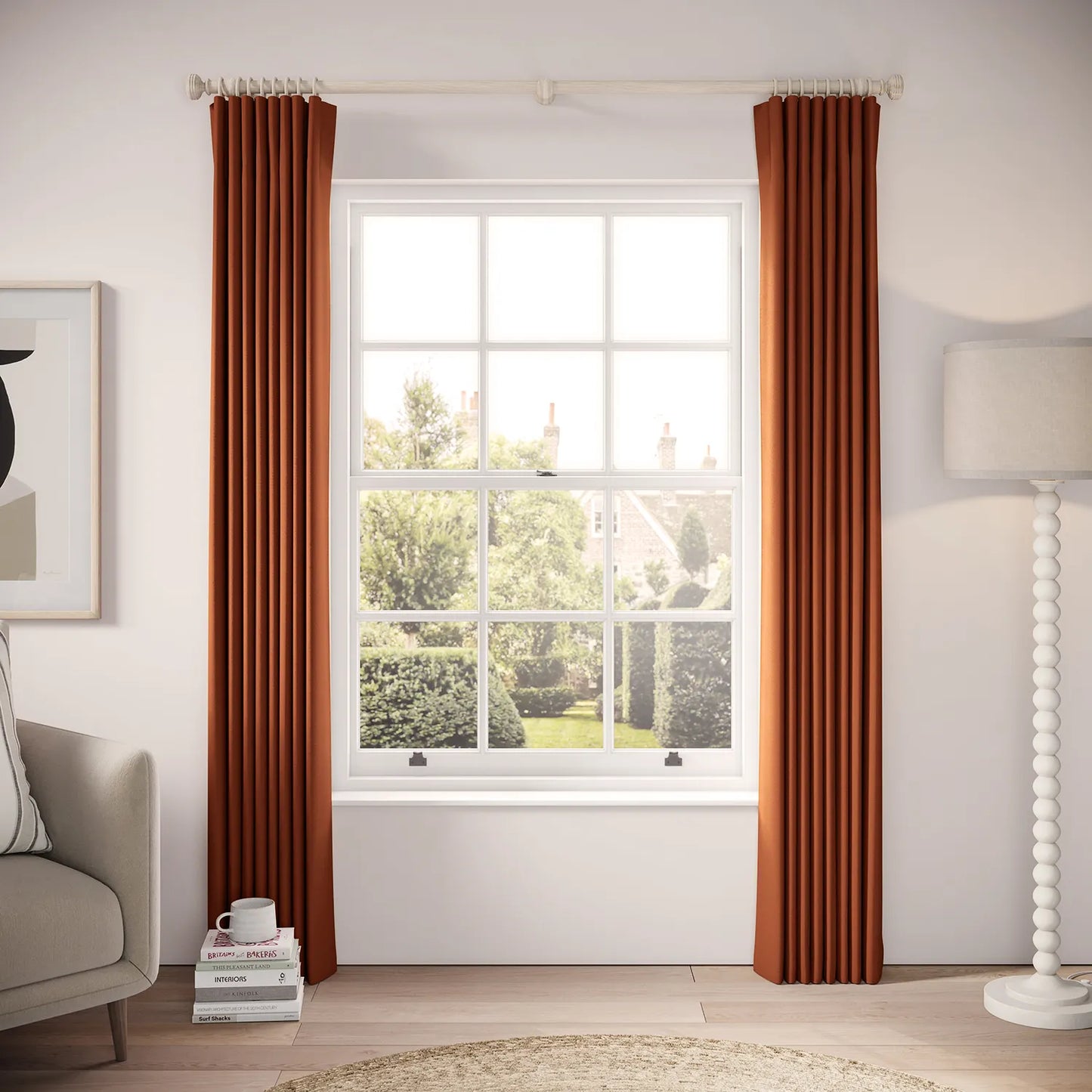 Matchbox Curtains - Linen Blend - Flare