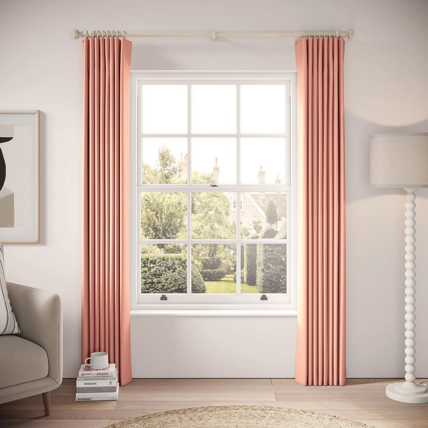 Matchbox Curtains - Linen Blend - Lollipop