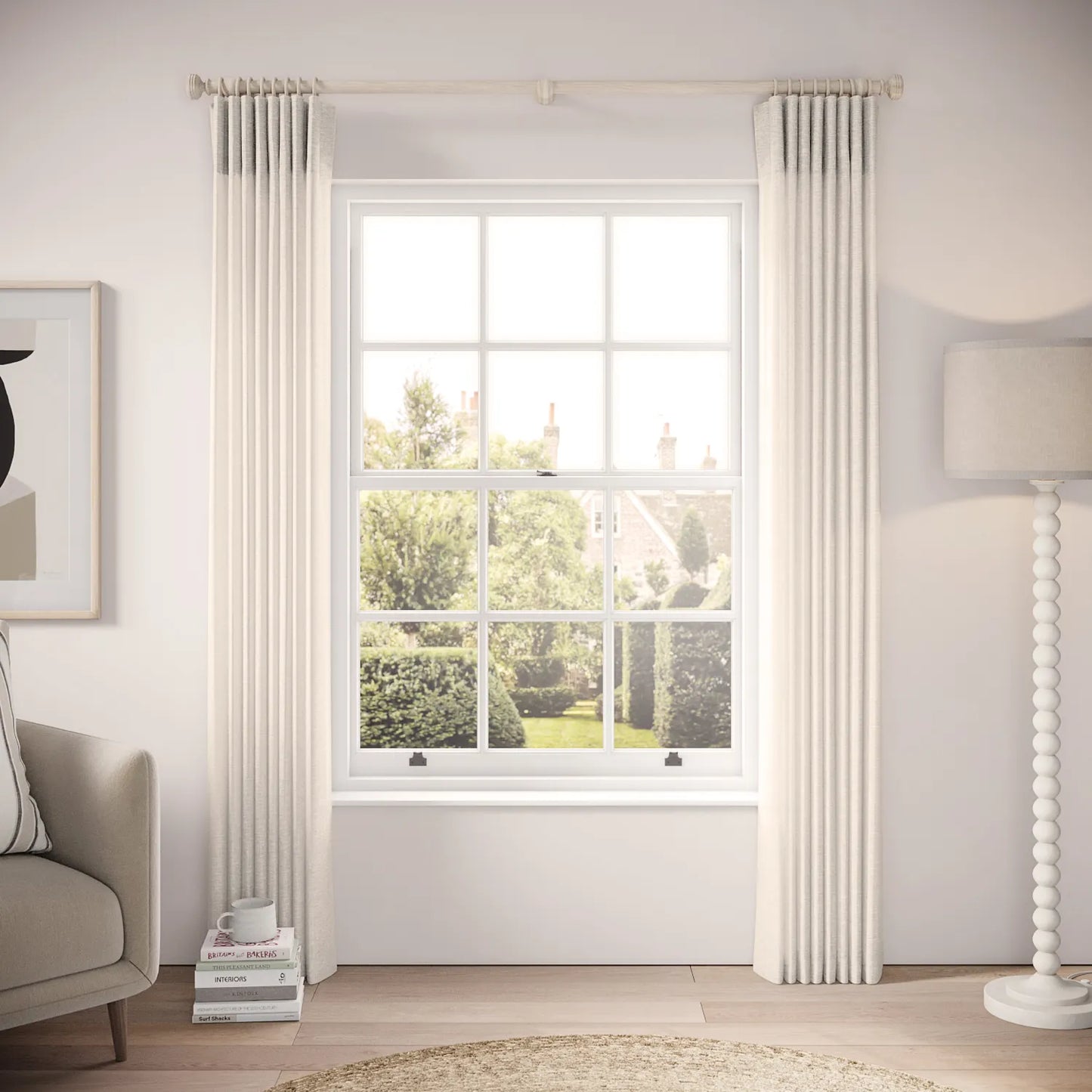 Matchbox Curtains - Slubby Sheer - Lighthouse