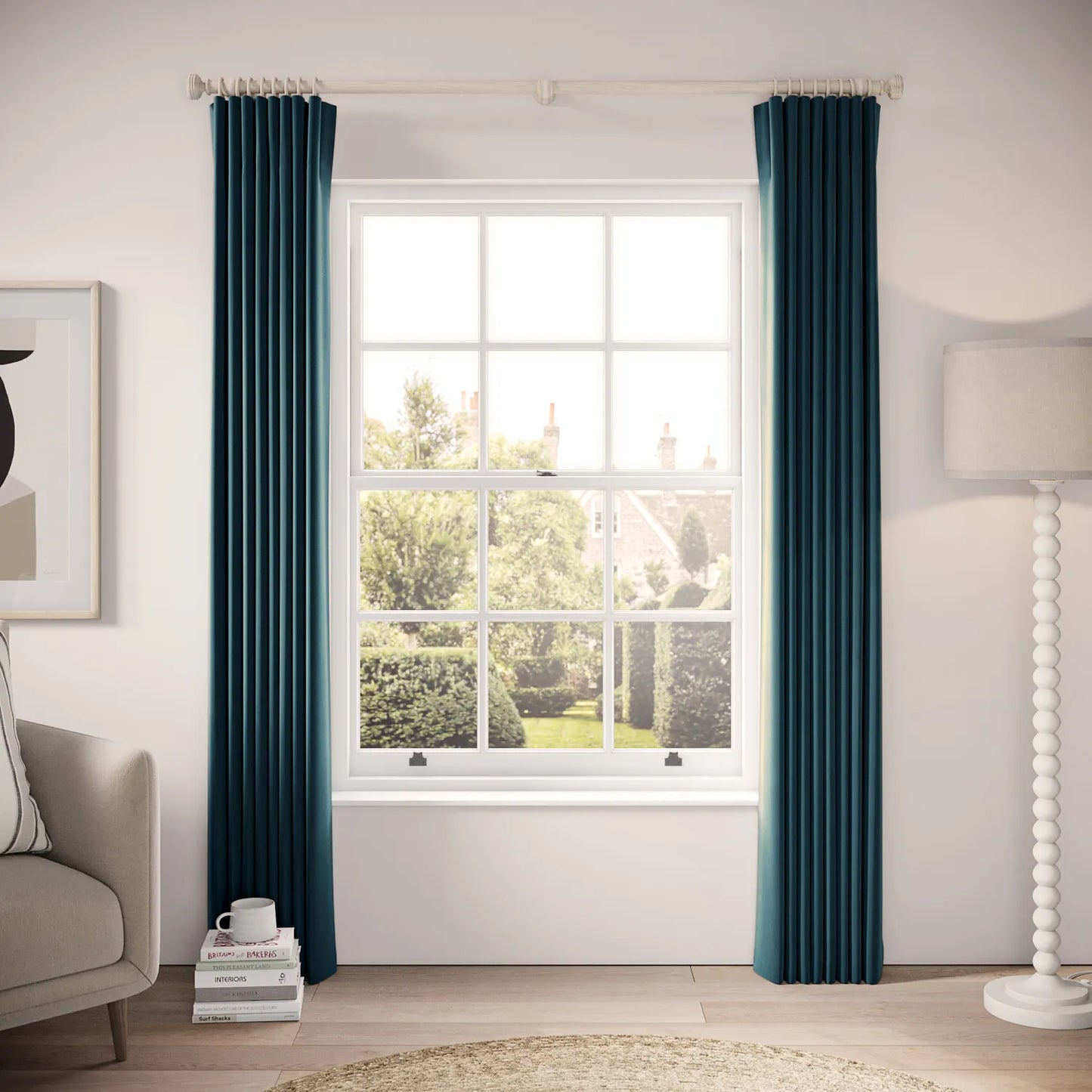Matchbox Curtains - Soft Velvet - Reef