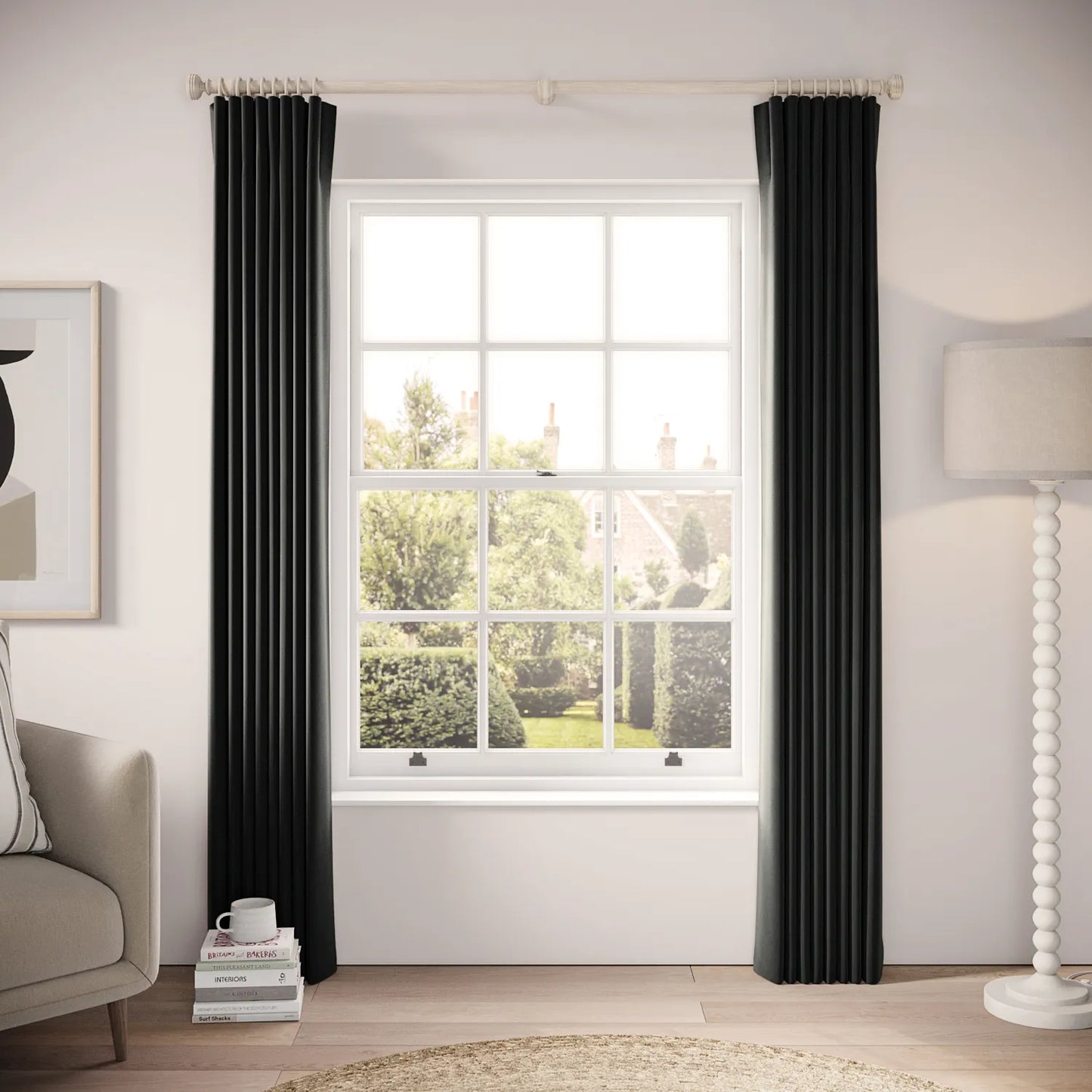 Matchbox Curtains - Soft Velvet - Void