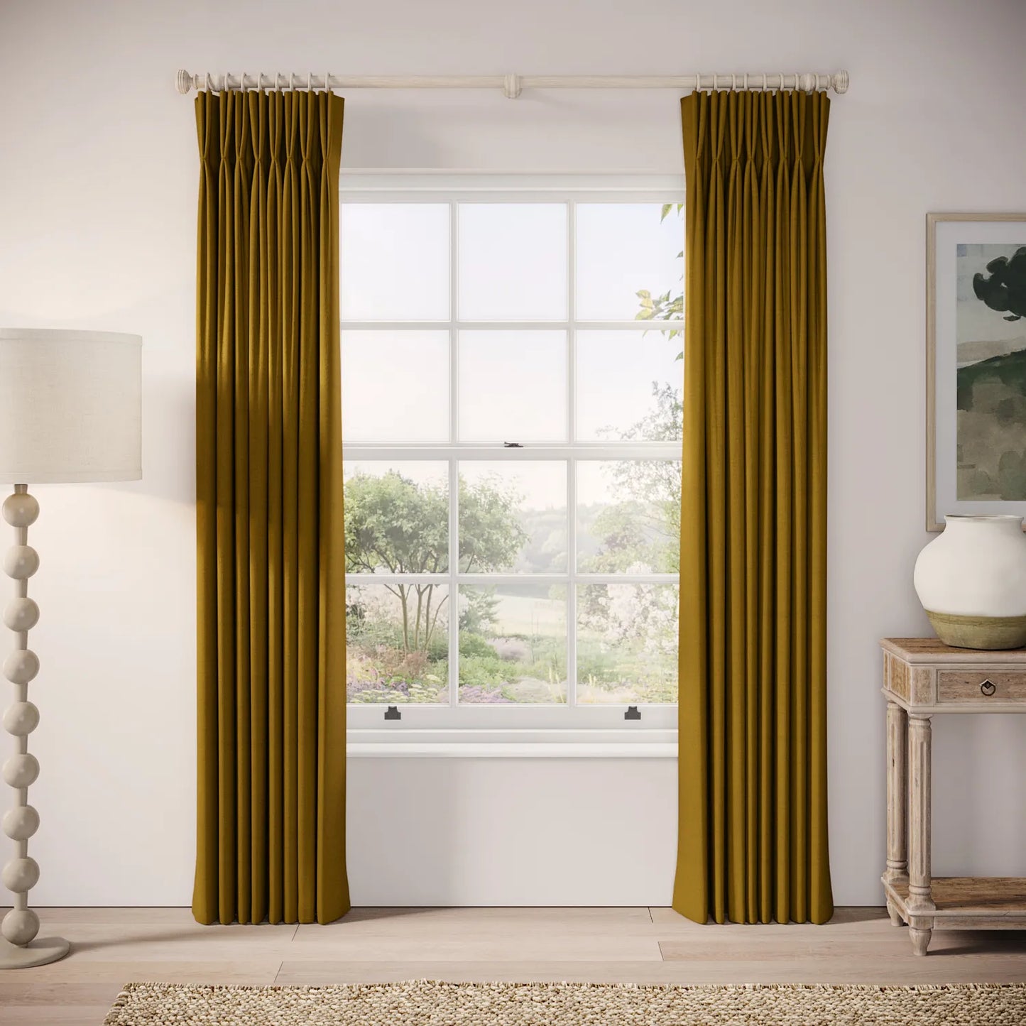 Merlin's Beard Curtains - Pure Linen - Cezanne