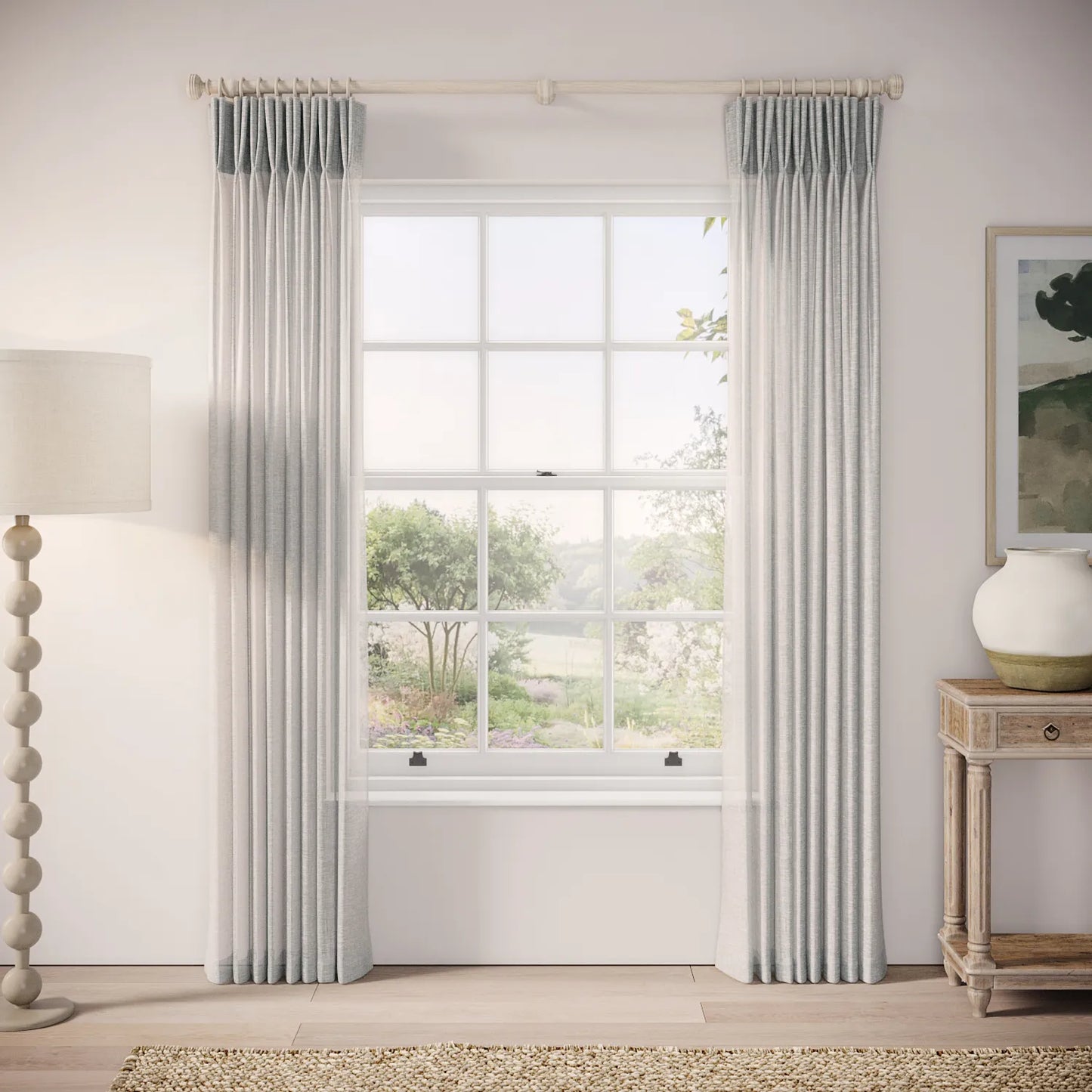Merlin's Beard Curtains - Slubby Sheer - Reykjavik