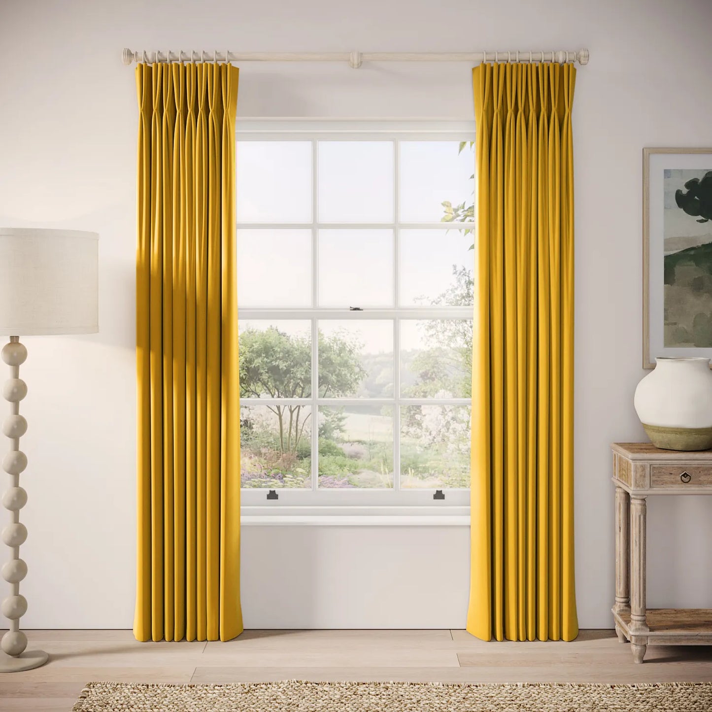 Merlin's Beard Curtains - Soft Velvet - Mustardseed