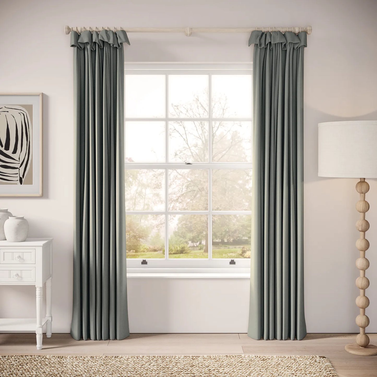 Mrs Twitchit Curtains - Brushed Cotton - Ariel