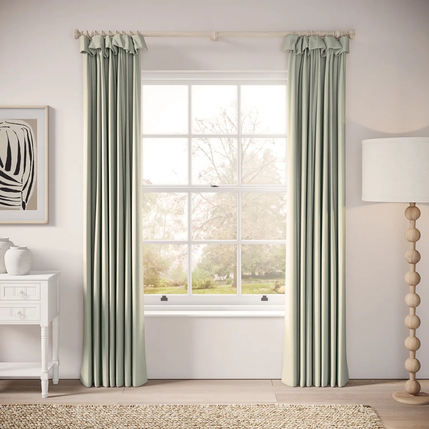 Mrs Twitchit Curtains - Brushed Cotton - Robin's Egg