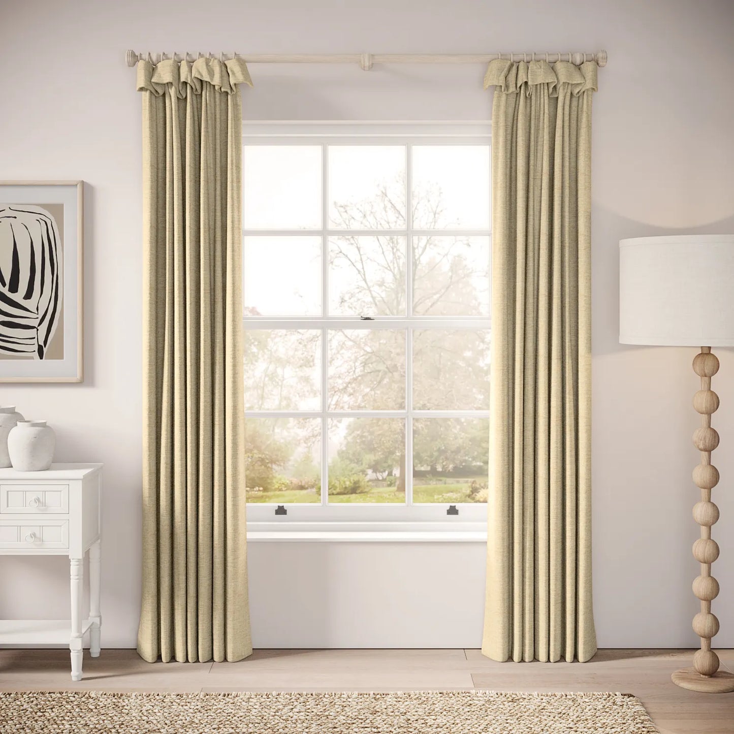 Mrs Twitchit Curtains - Eco Boucle - Demerara