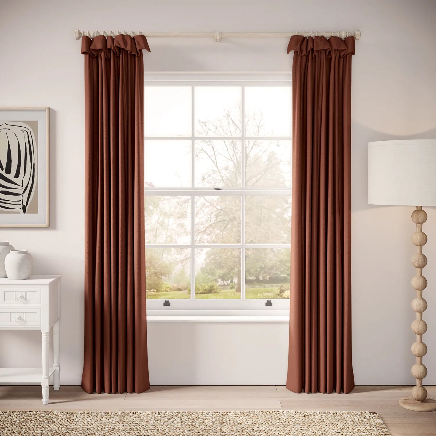 Mrs Twitchit Curtains - Eco Weave - Brimstone