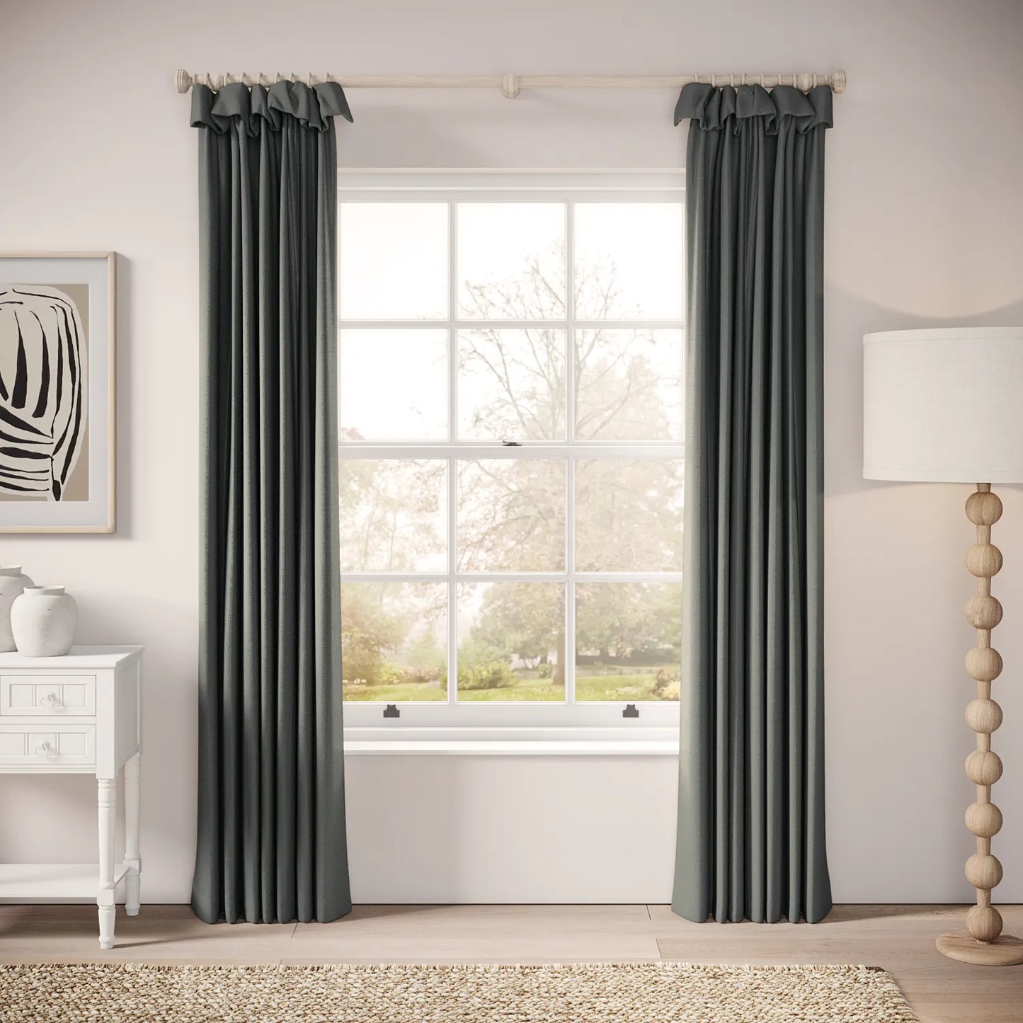 Mrs Twitchit Curtains - Eco Weave - Plunge