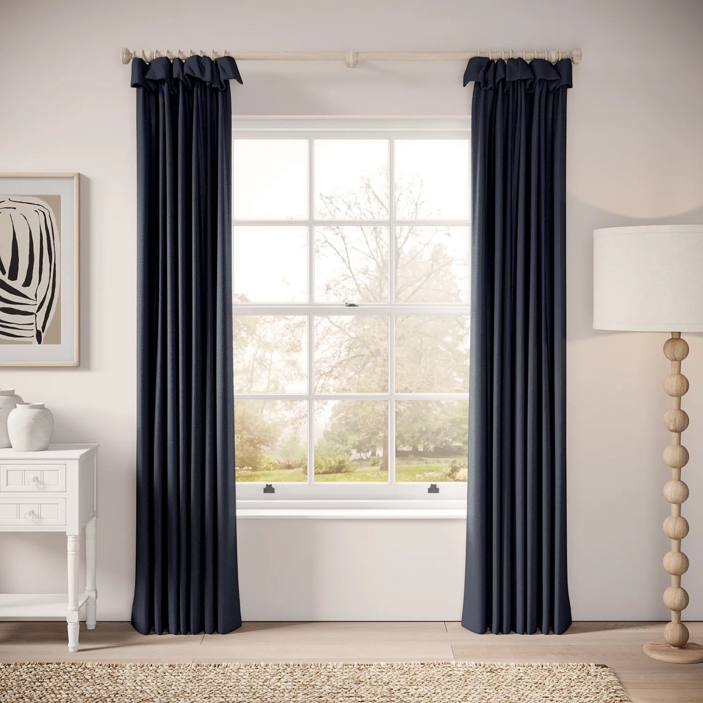 Mrs Twitchit Curtains - Eco Weave - Submarine