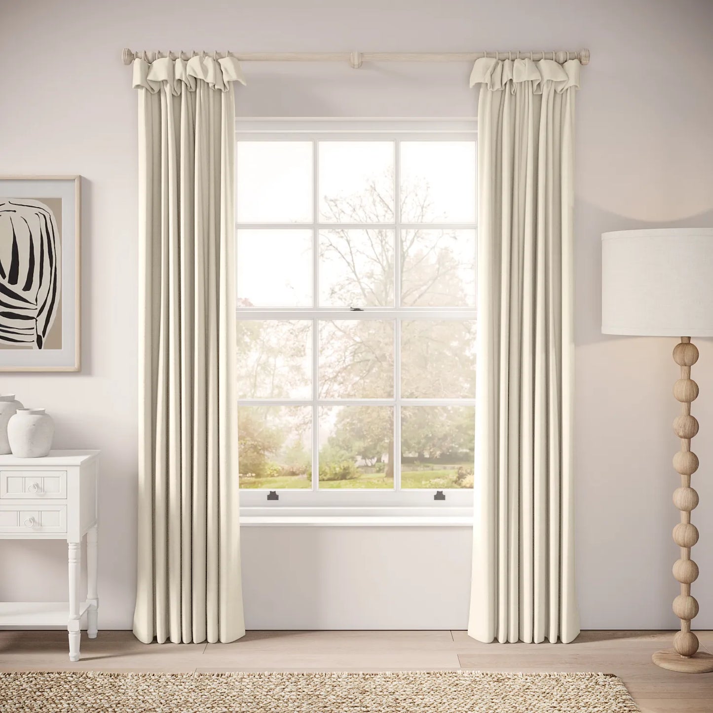 Mrs Twitchit Curtains - Pure Linen - Shakespeare