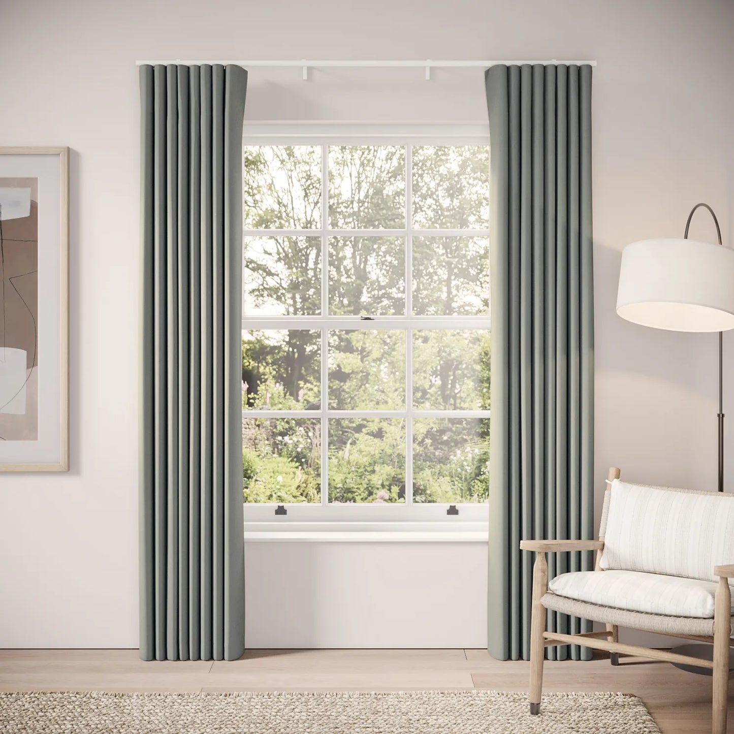Porthcawl Curtains - Brushed Cotton - Ariel