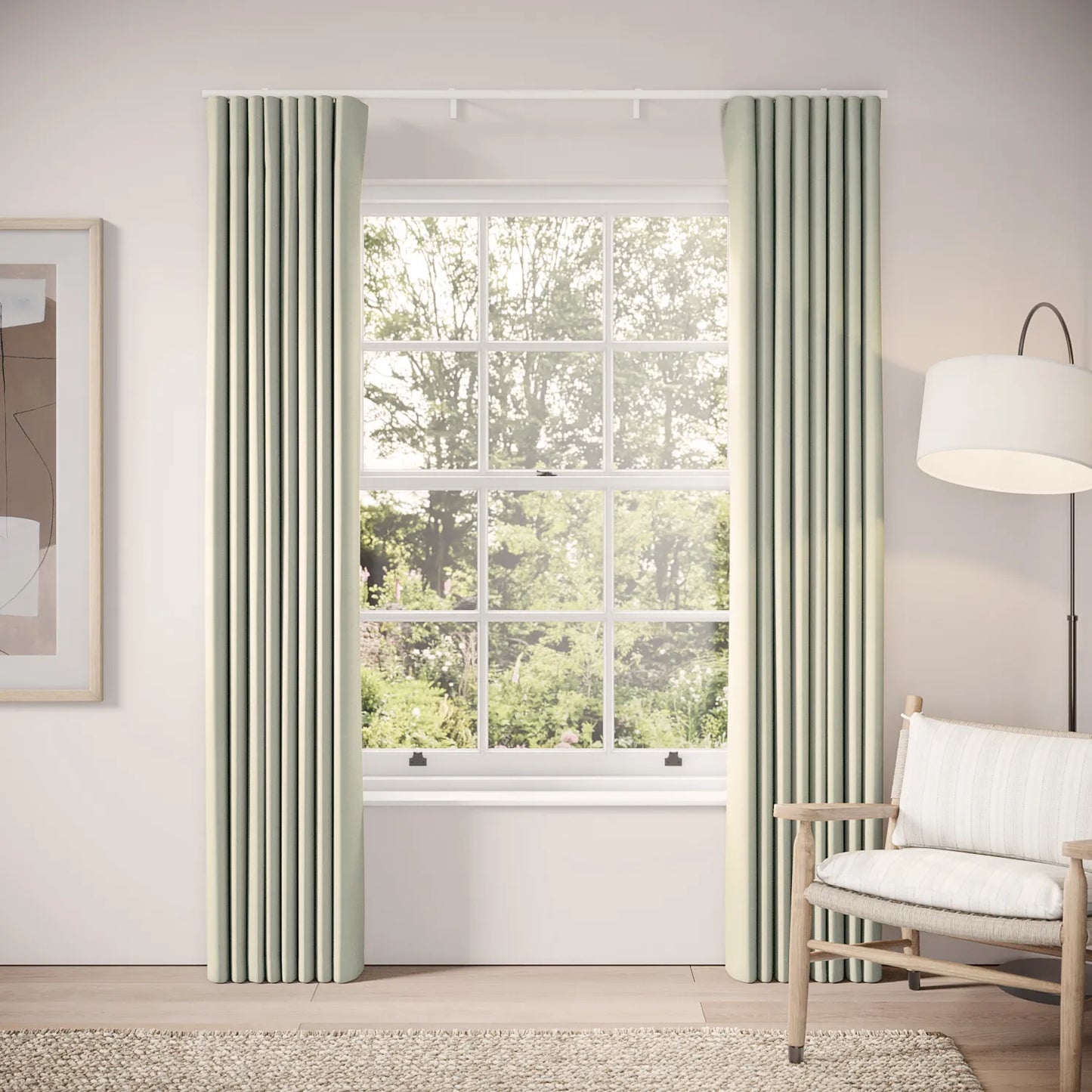 Porthcawl Curtains - Brushed Cotton - Robin's Egg