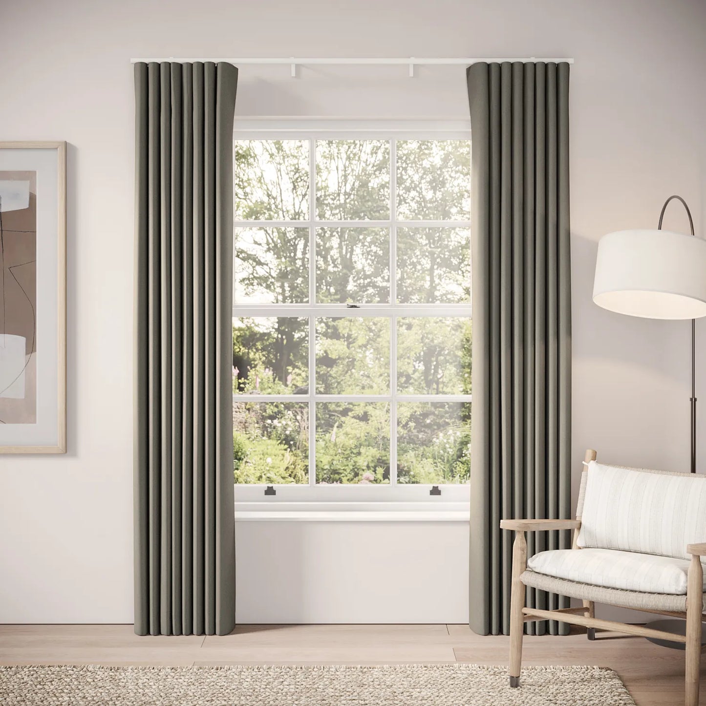 Porthcawl Curtains - Brushed Cotton - Stratus