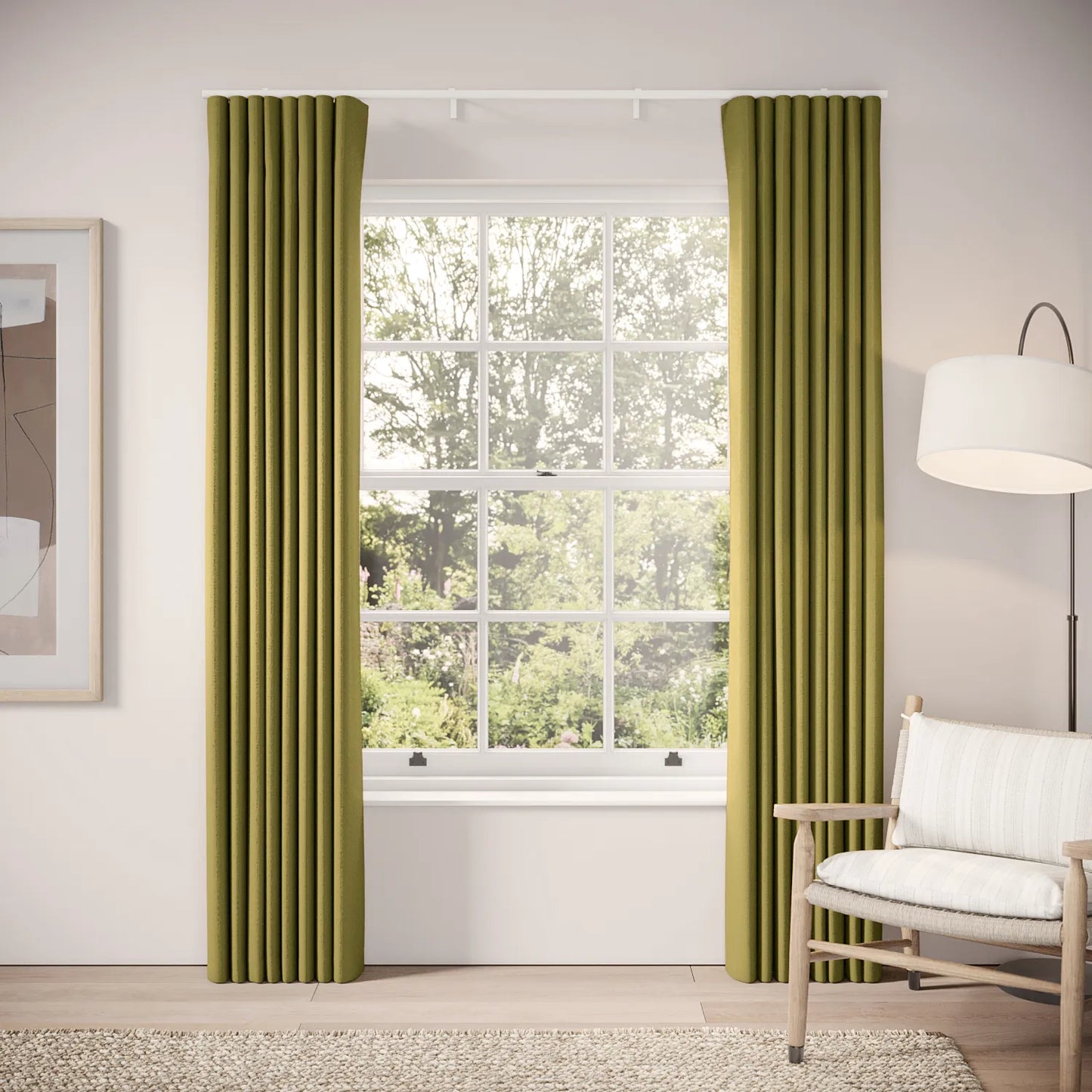 Porthcawl Curtains - Eco Weave - Thyme Lord