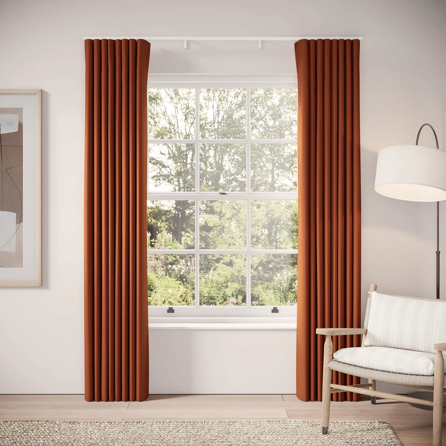 Porthcawl Curtains - Linen Blend - Flare