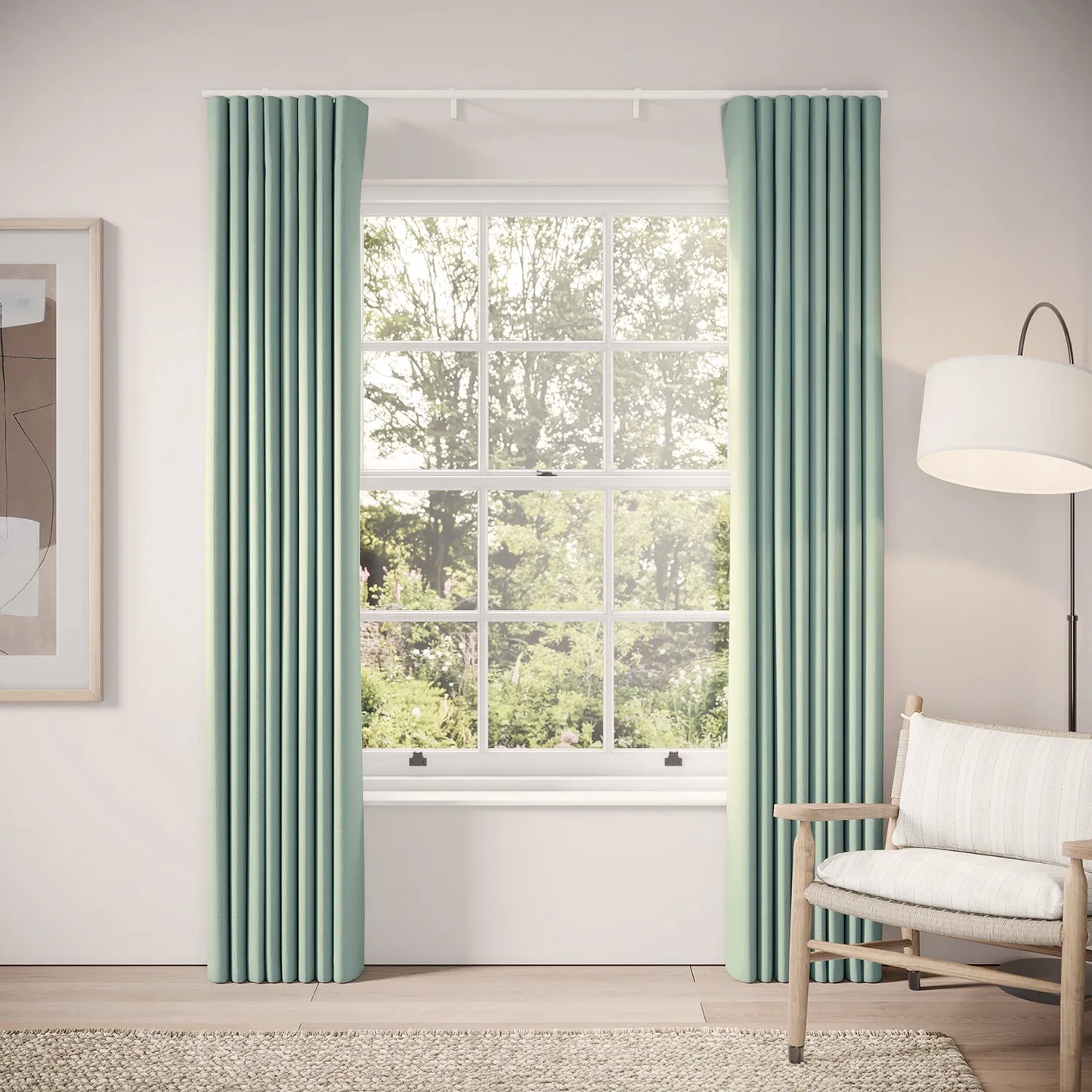 Porthcawl Curtains - Linen Blend - Rockpool