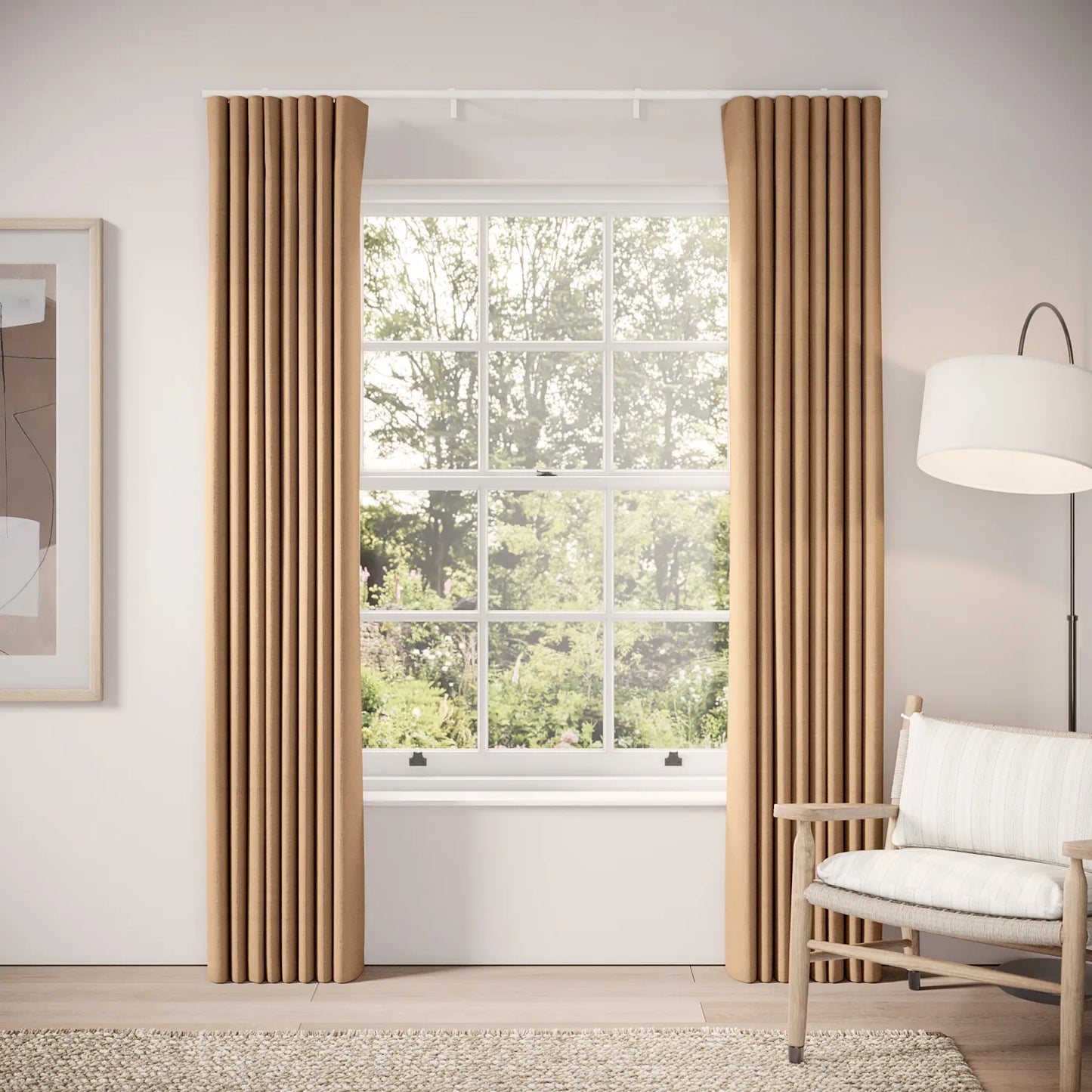 Porthcawl Curtains - Pure Linen - Dust Bunny