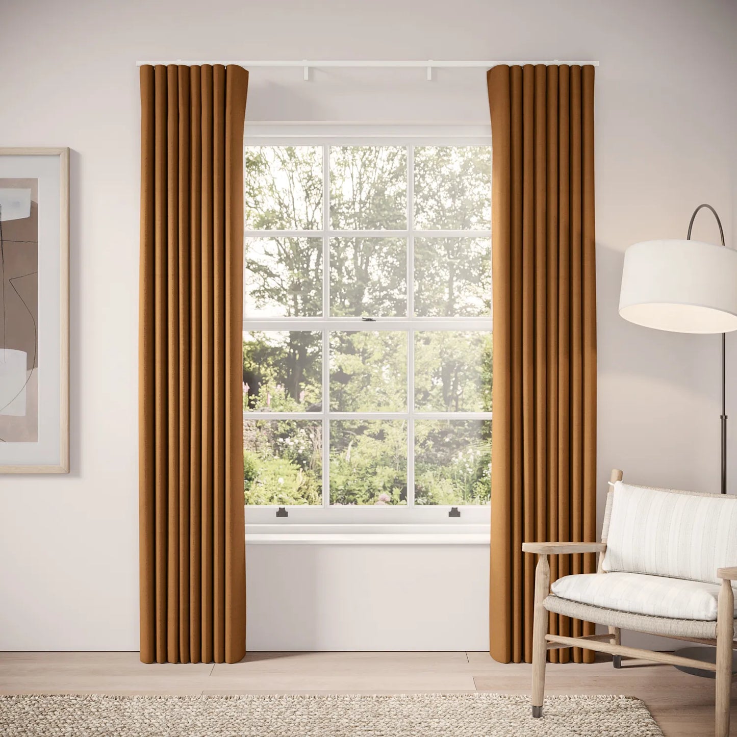 Porthcawl Curtains - Pure Linen - Sussex Sunset