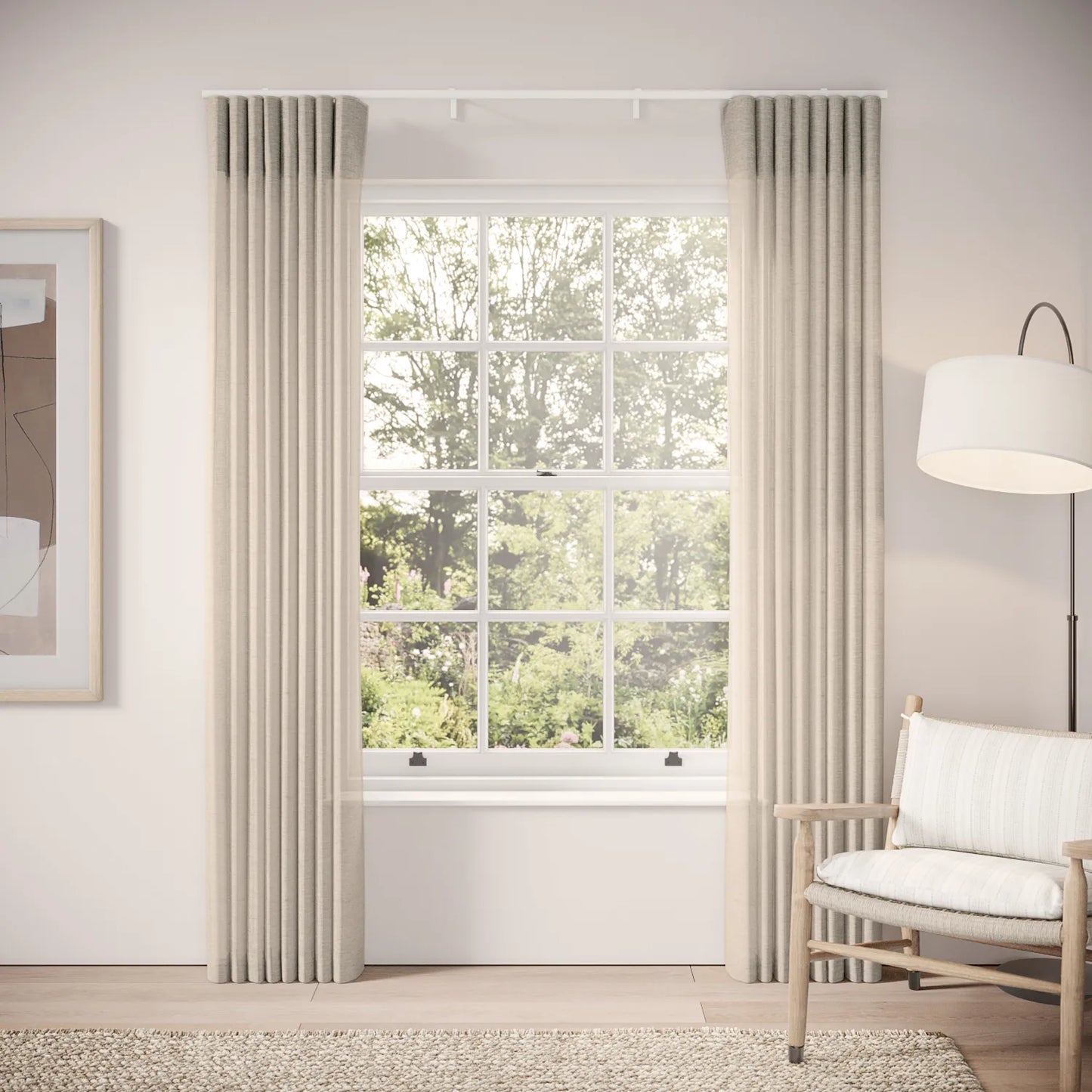 Porthcawl Curtains - Slubby Sheer - Oatmilk