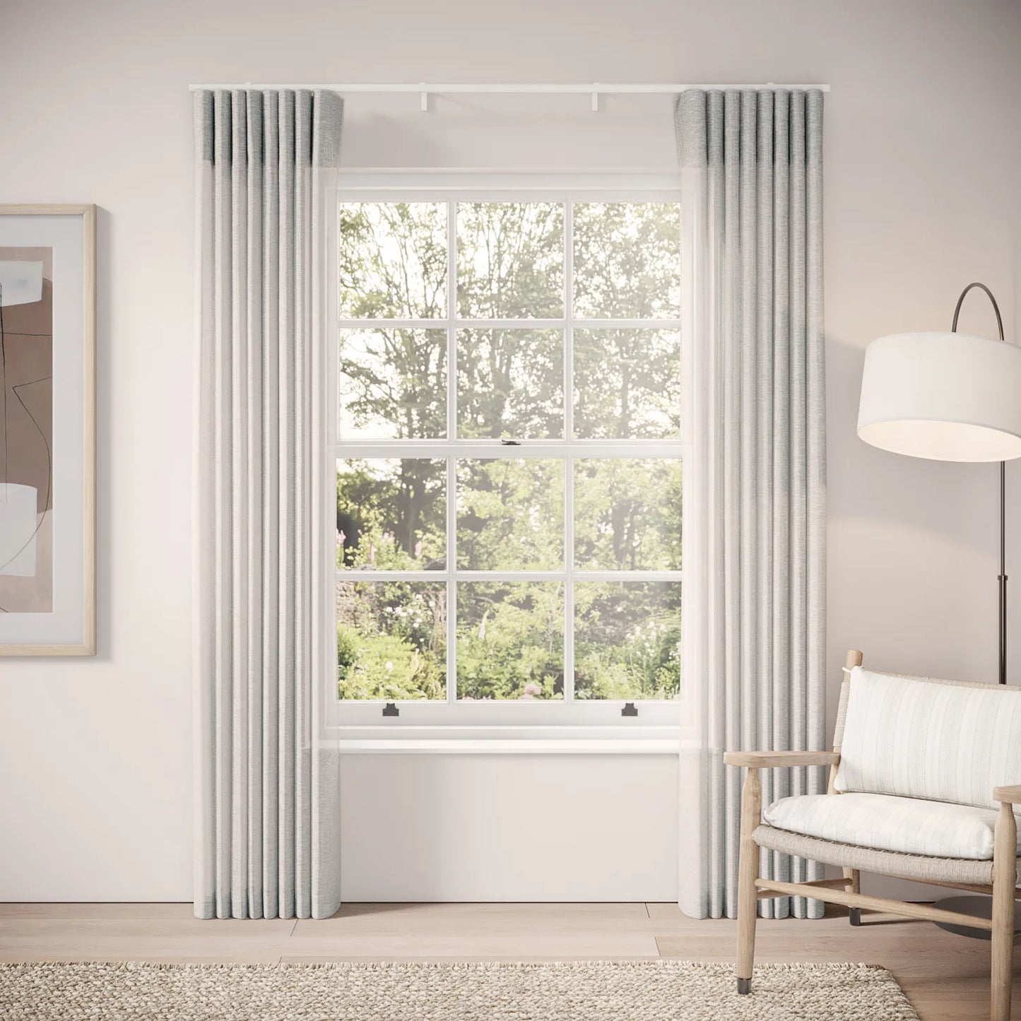 Porthcawl Curtains - Slubby Sheer - Reykjavik