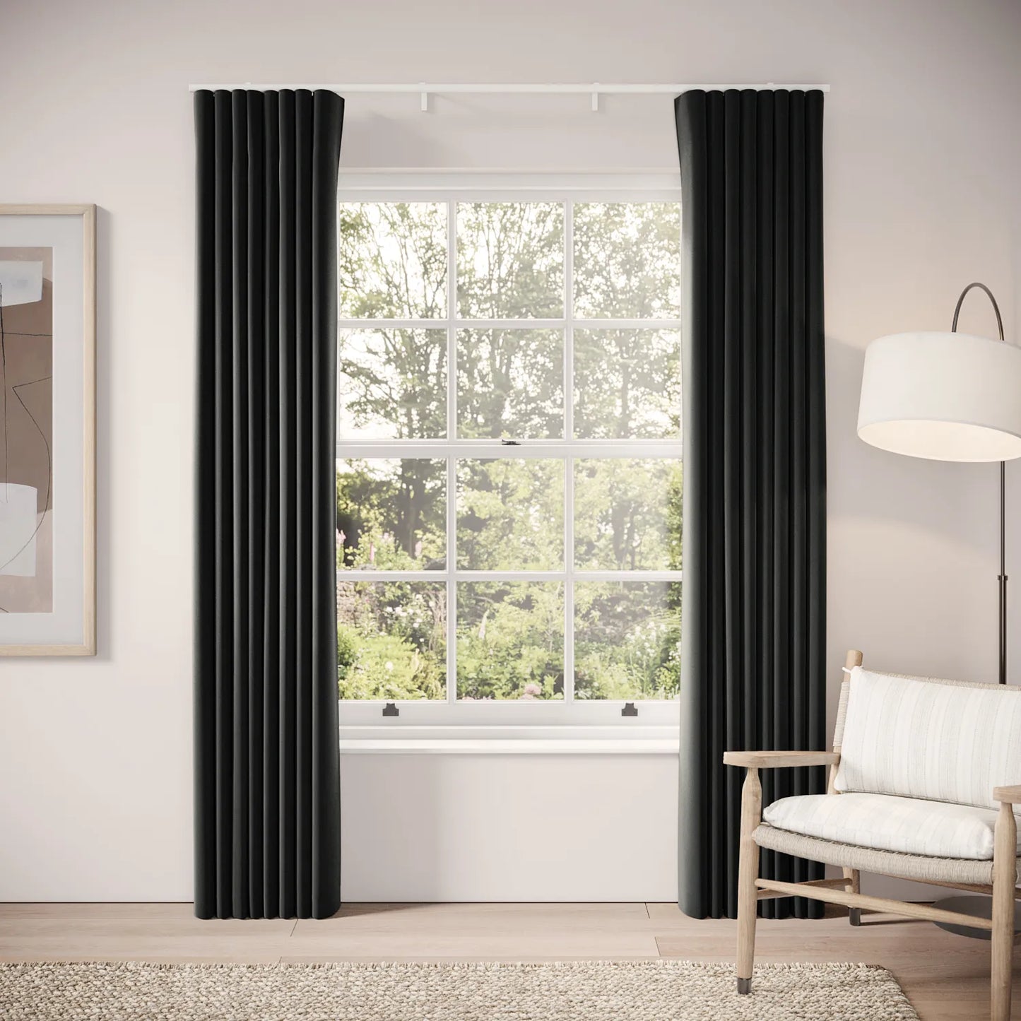 Porthcawl Curtains - Soft Velvet - Void